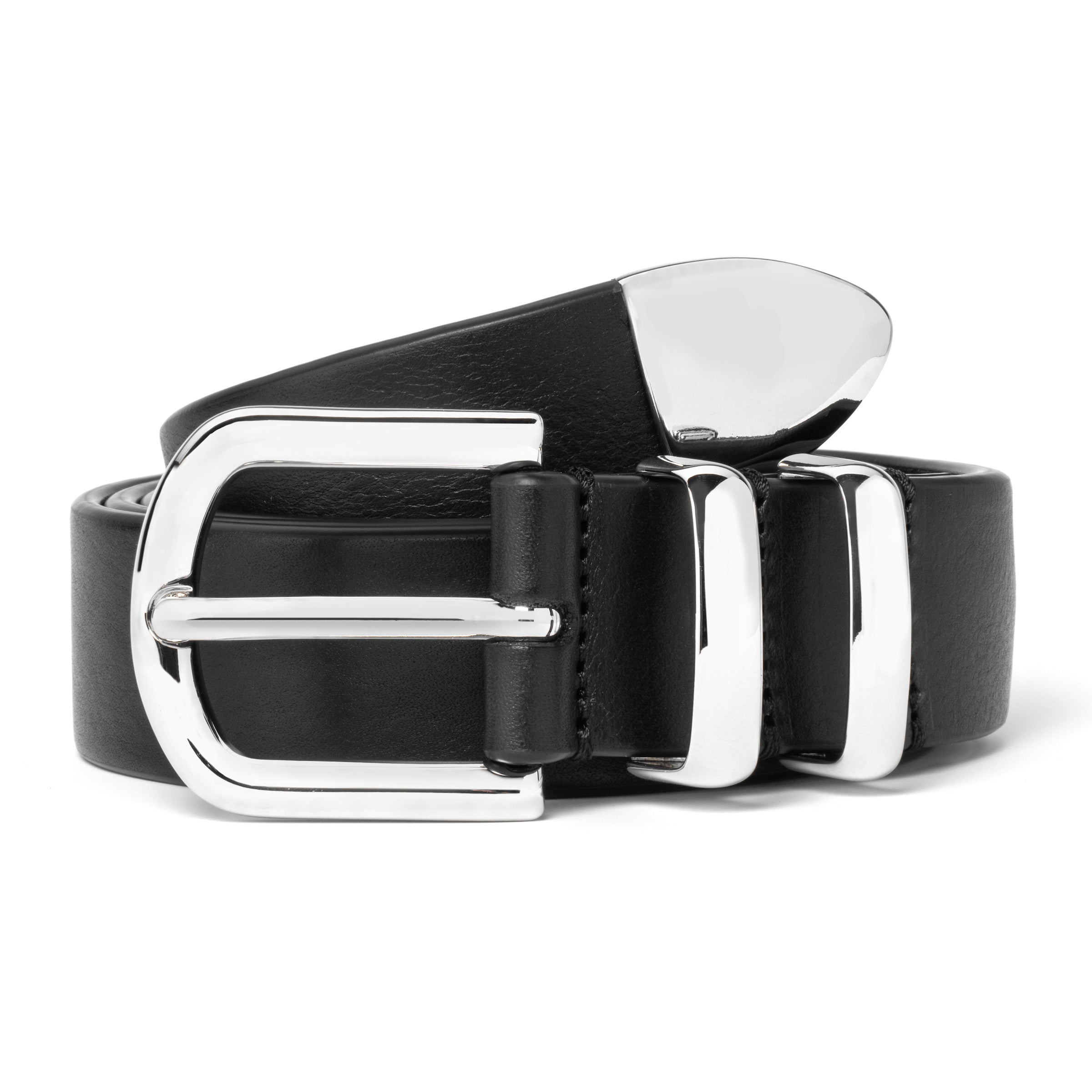 Black Calf / Silver Belt