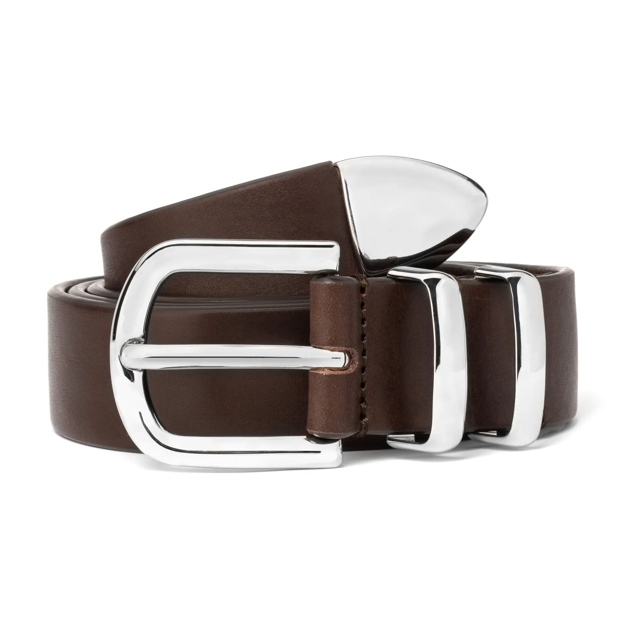 mens brown dress belt Fine Leather Men's Handcrafted from Bridle Leather Buckles are specifically designed and crafted for our belts with the latest modern looks and finishes Dark Brown Semi-Fancy American Dress