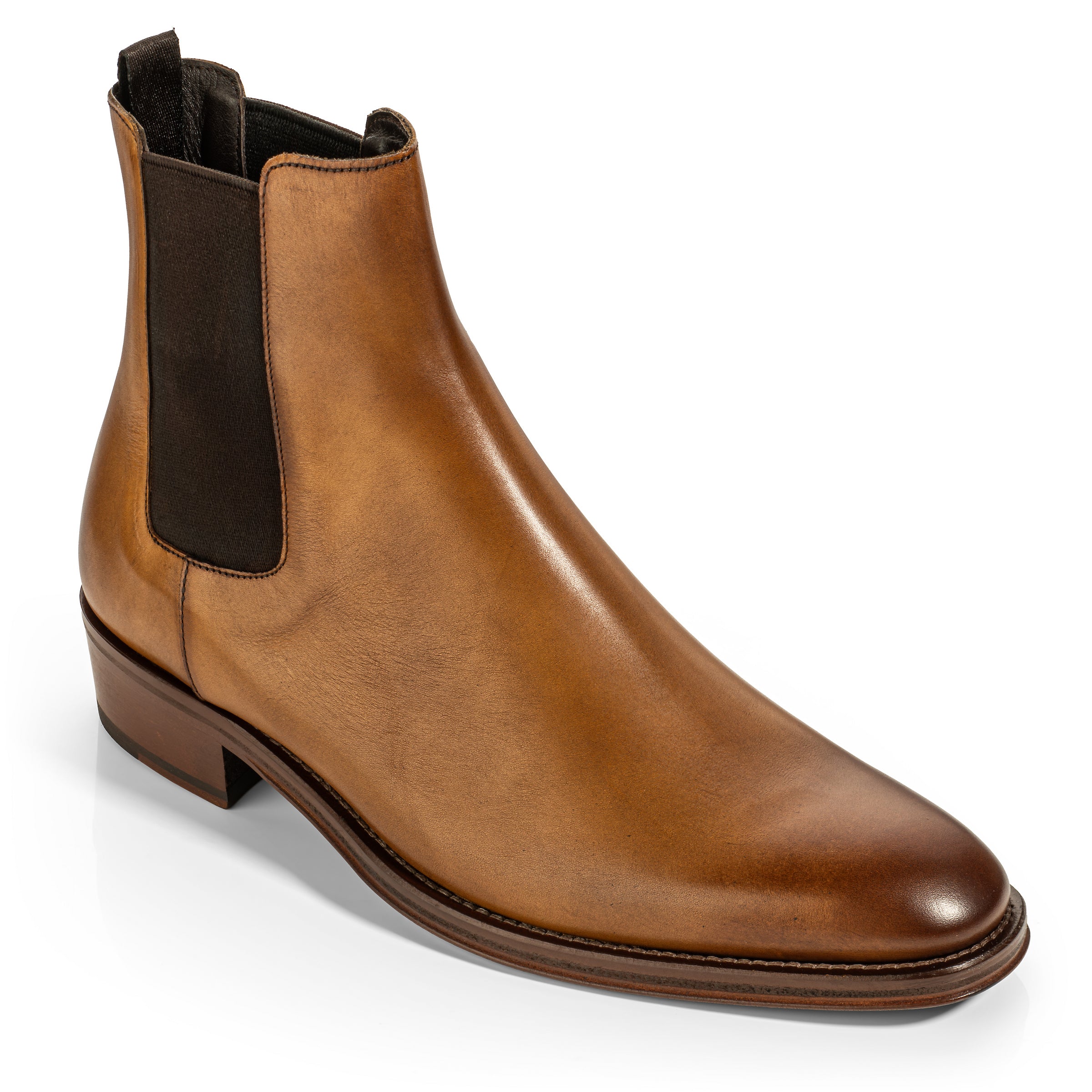 Erikson Burnished Tan Calf Chelsea Boot