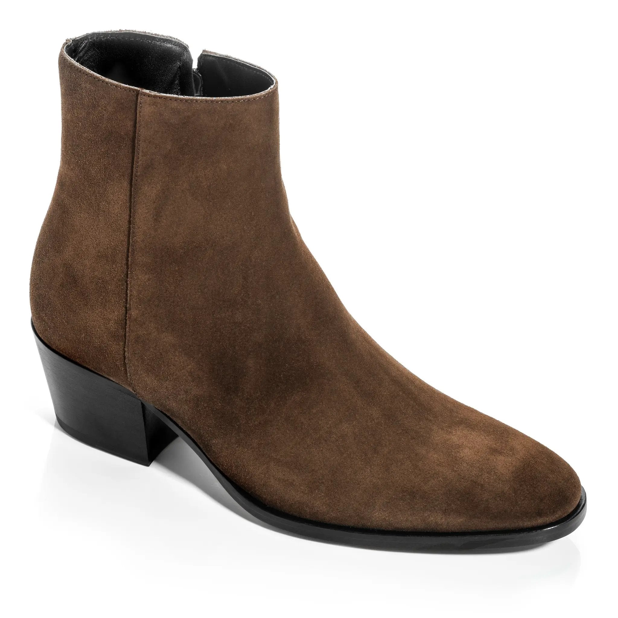 Vasquez Dark Brown Suede Zip Boot by To Boot New York