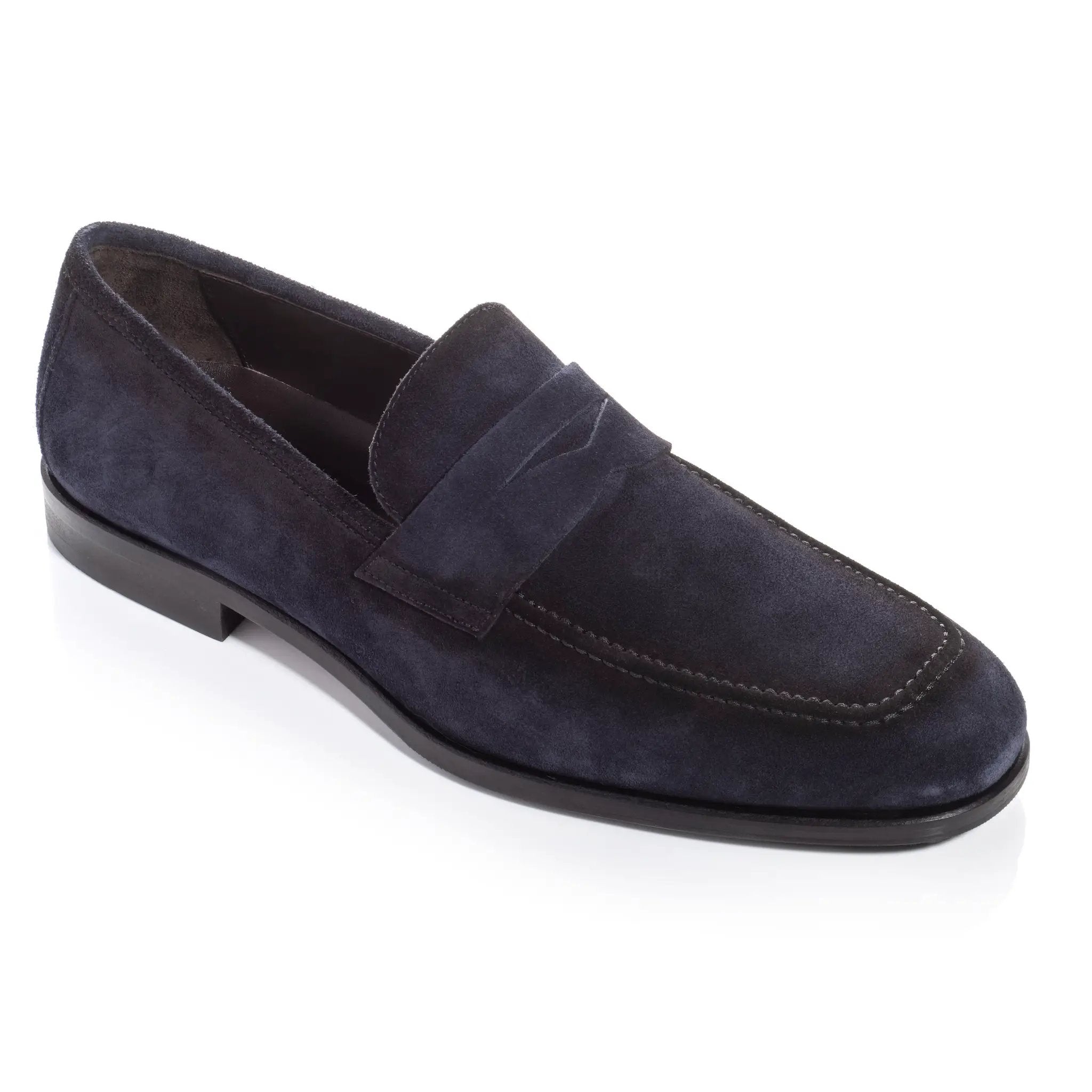 Ronny Navy Aero Suede Slip-On Penny Loafer by To Boot New York
