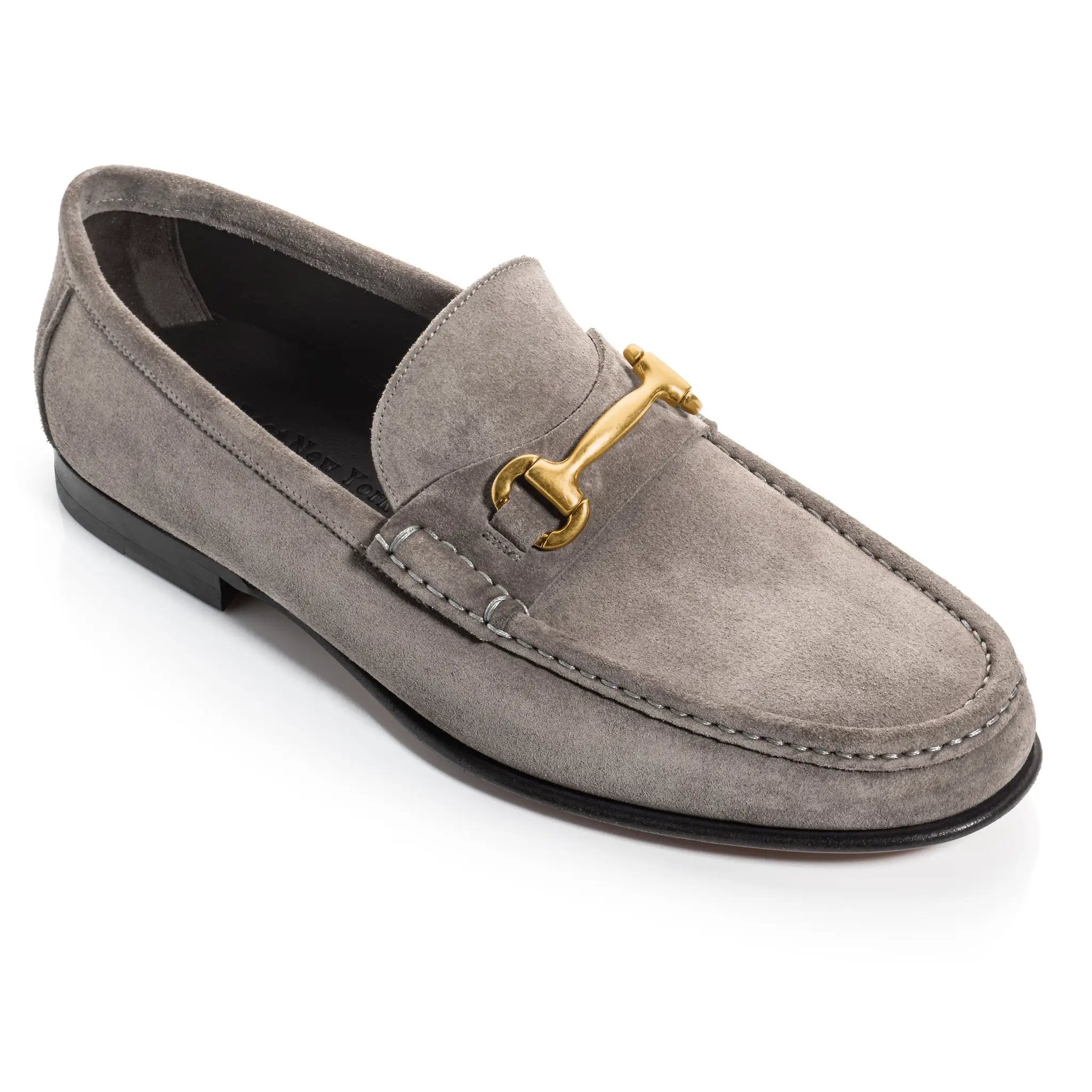 Danny Grey Suede Slip-On Bit Loafer by To Boot New York