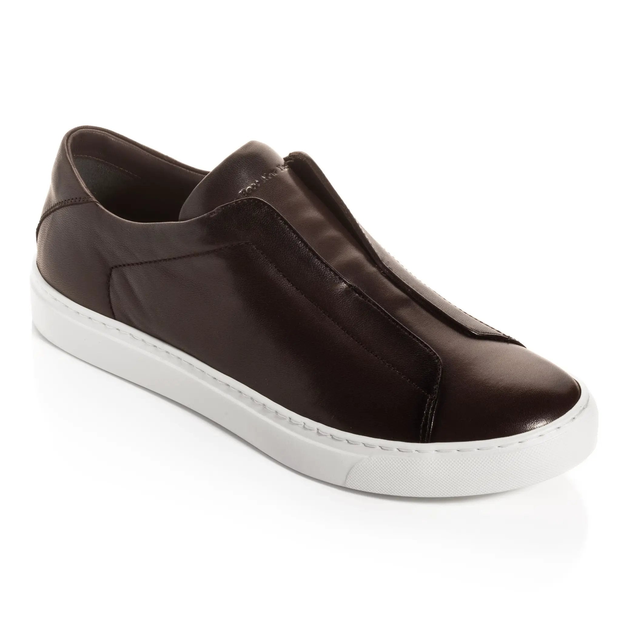 Cale Dark Brown Calf Elastic Sneaker by To Boot New York