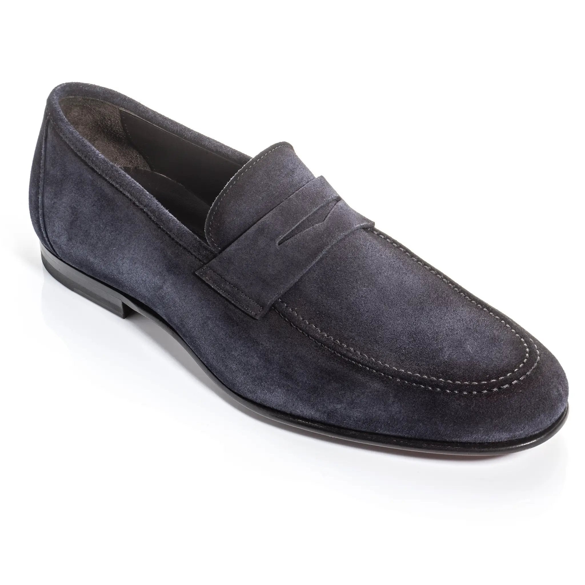 Aldrin Navy Aero Suede Penny Loafer by To Boot New York
