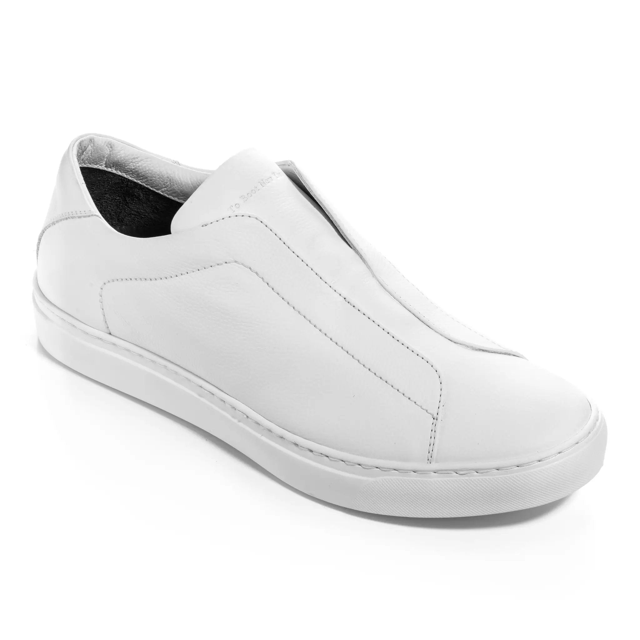 Cale White Calf Elastic Sneaker by To Boot New York