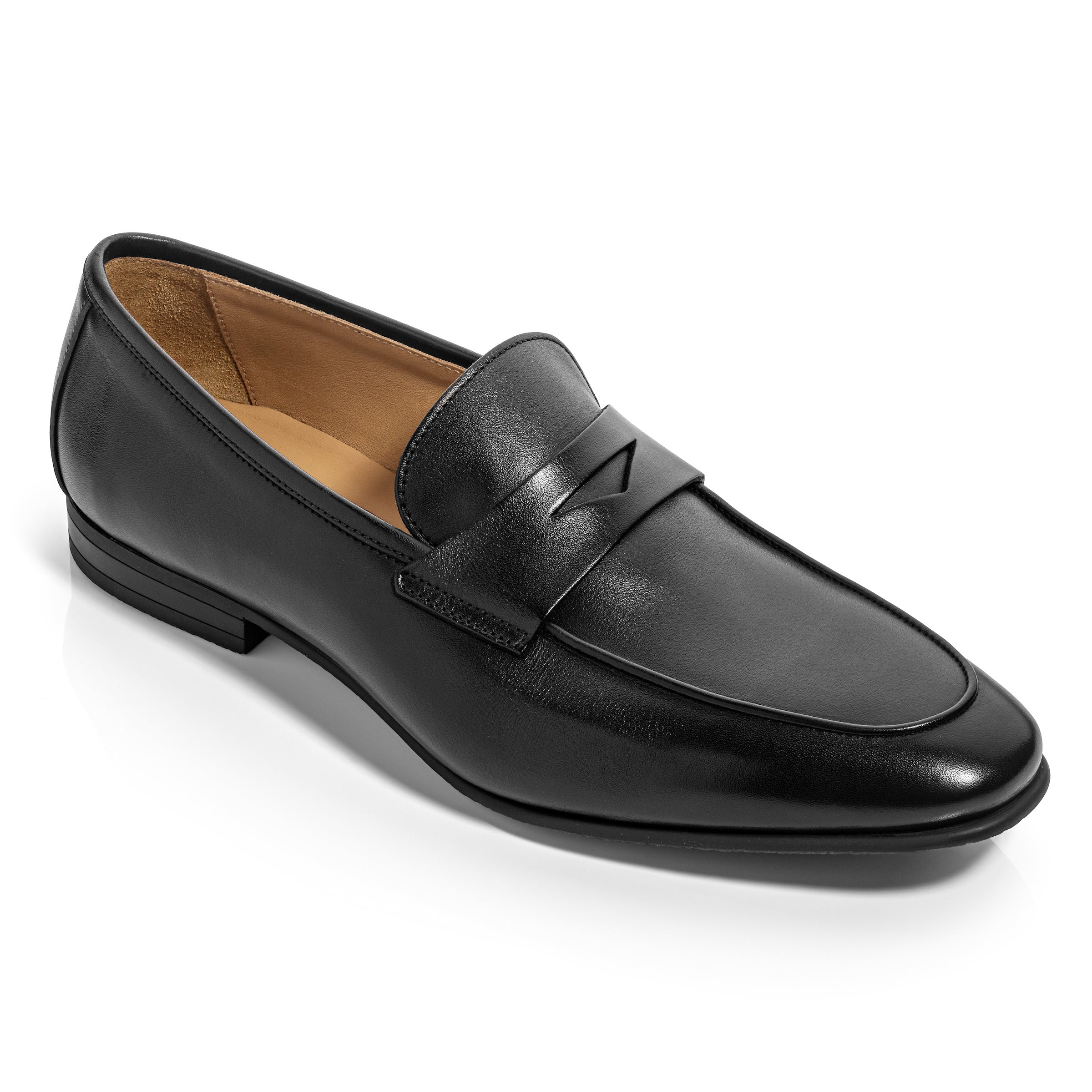 Keats Black Calf Leather Loafer-Men’s Luxury Penny Loafer