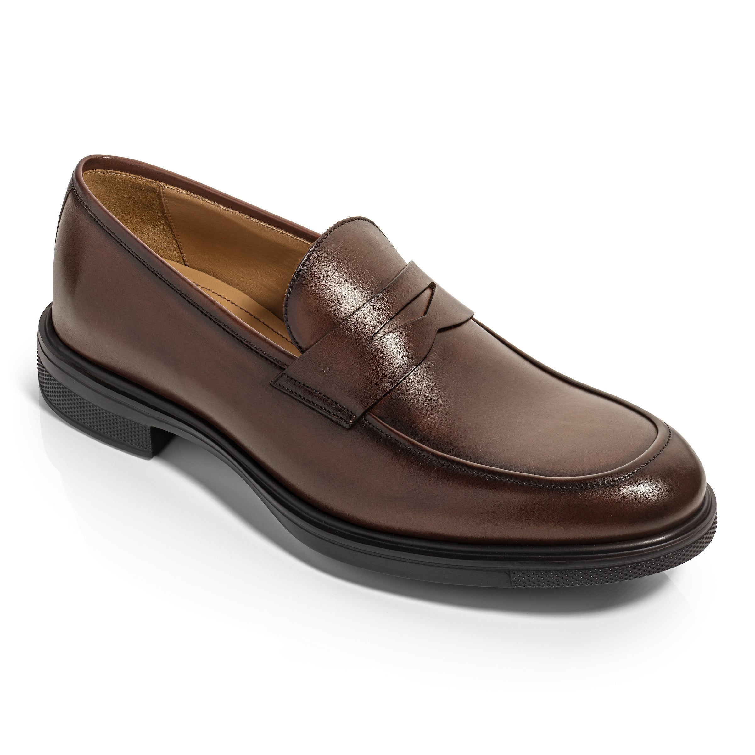 Bernard Dark Brown Calf Leather Penny Loafer