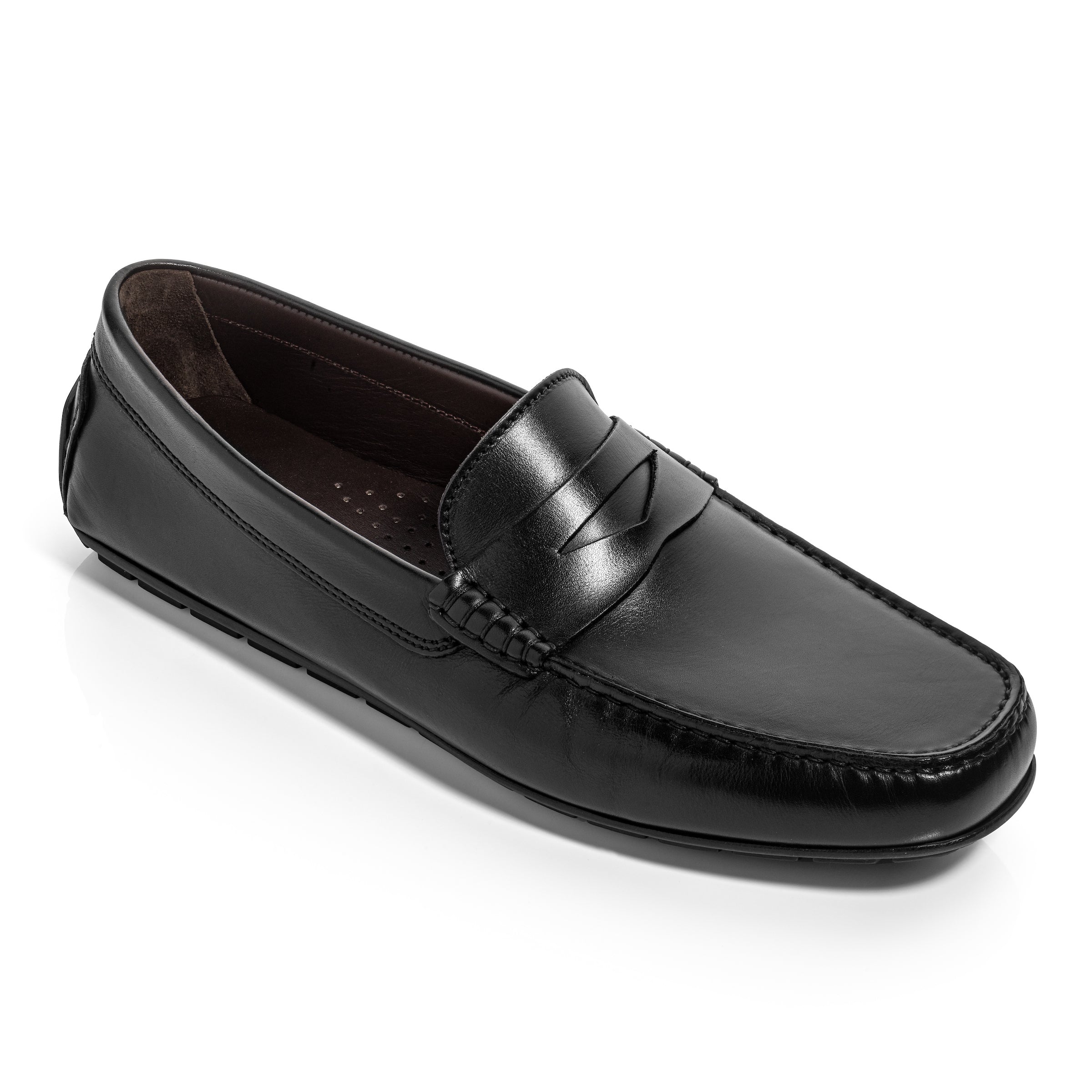 Adelaide Black Calf Leather Driving Shoe