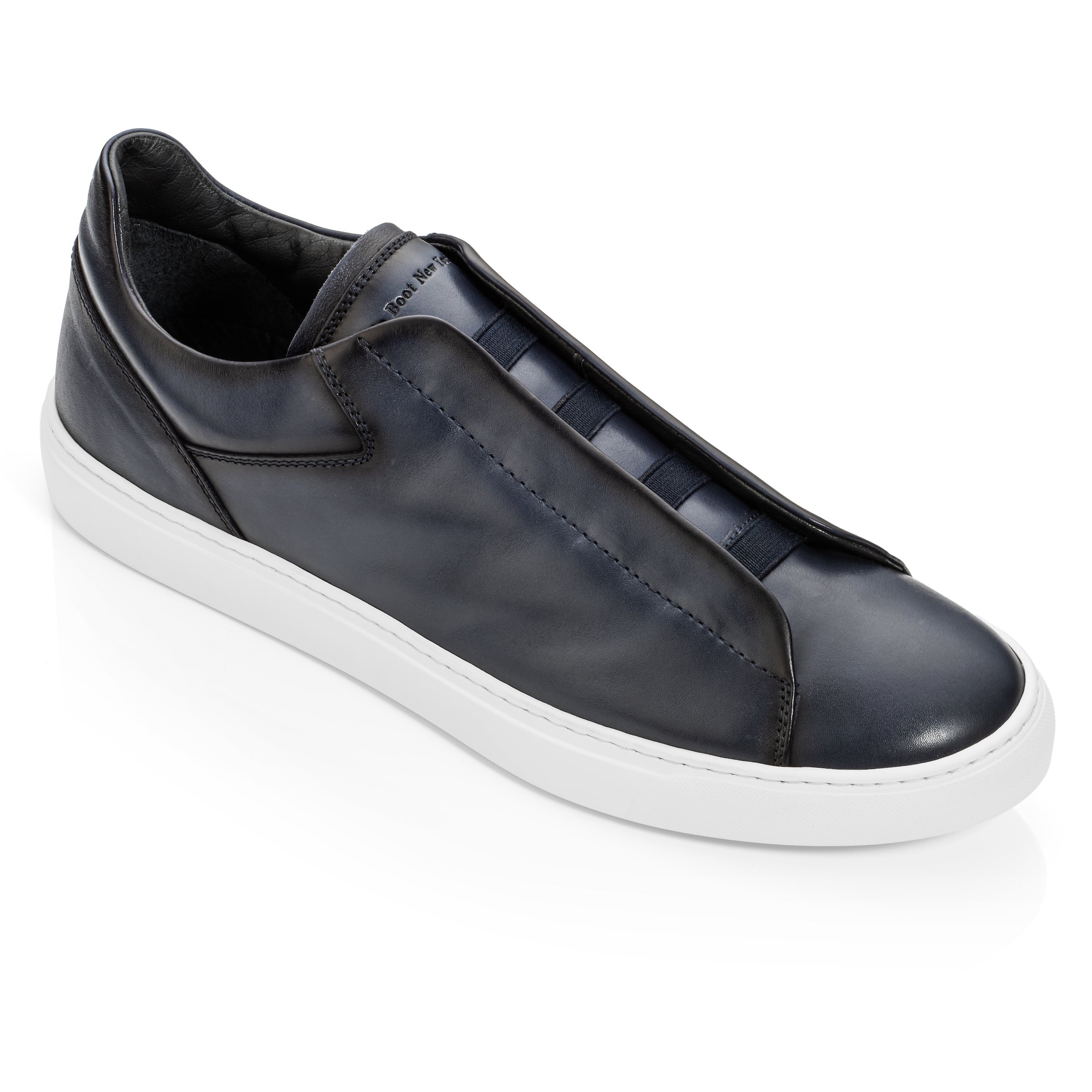 Ainsworth Blue Nappa Elastic Slip on Sneaker