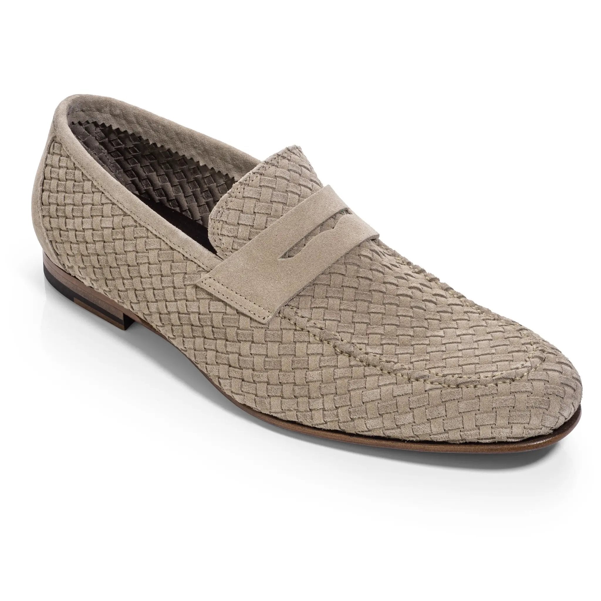 Turner Taupe Woven Suede Loafer by To Boot New York