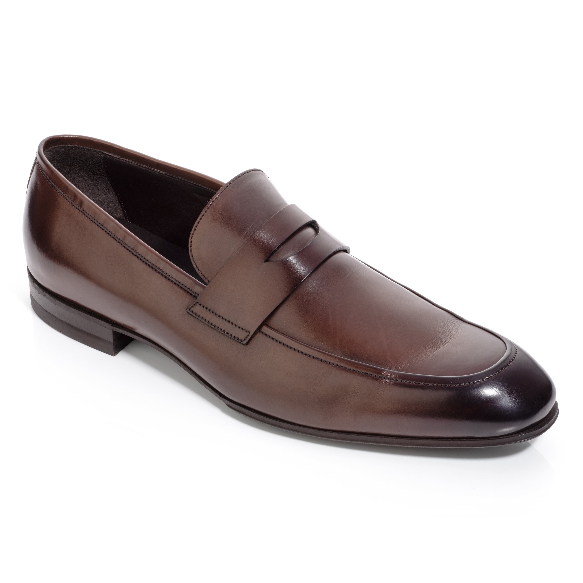 Munroe Burnished Brown Calf Loafer