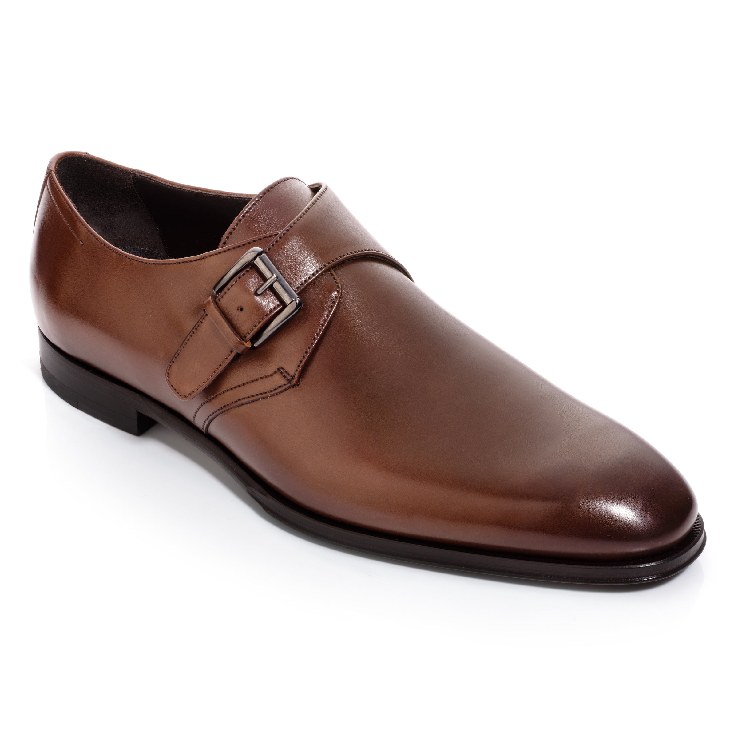Bower Burnished Brown Calf Monkstrap