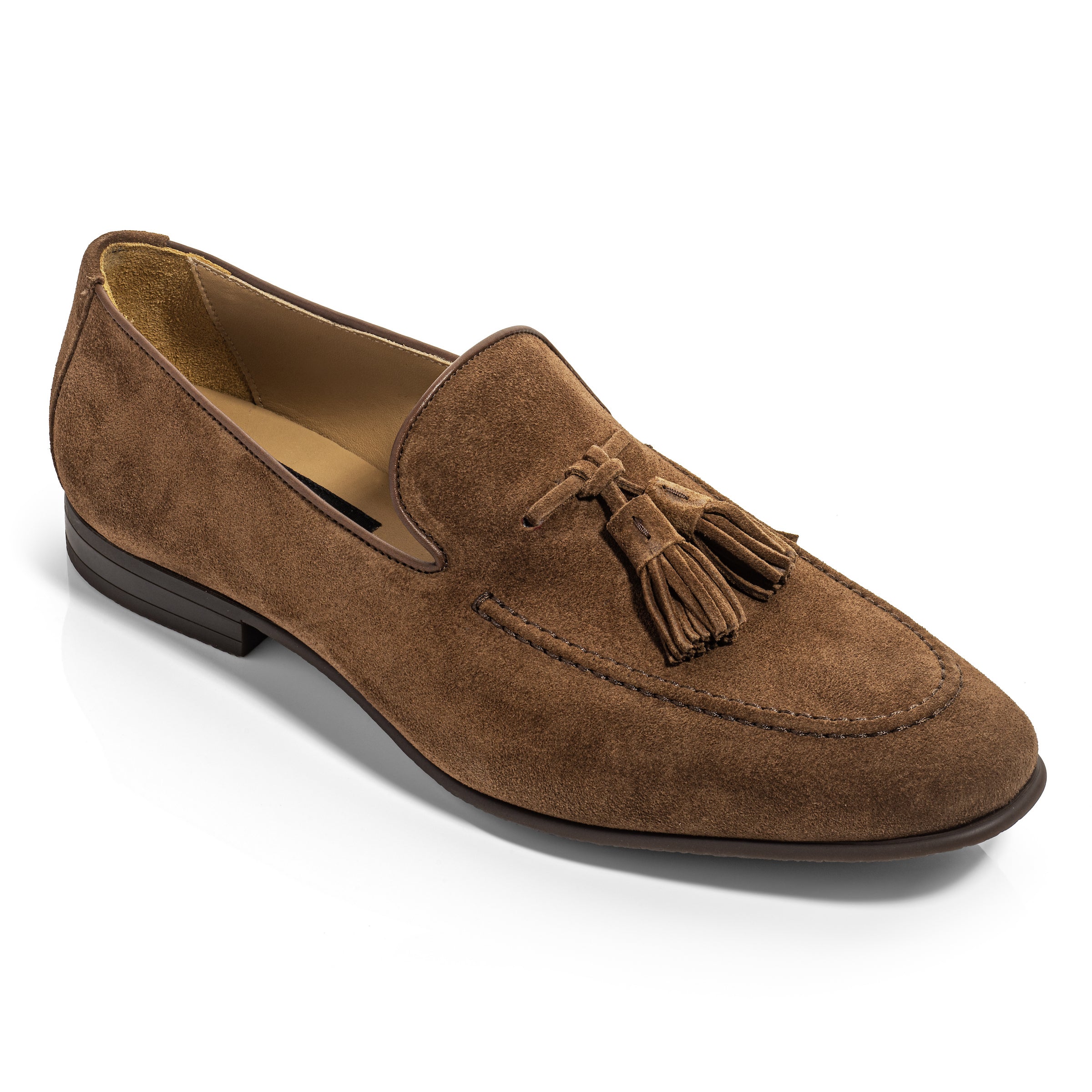 Calistoga Brown Suede Tassel Loafer