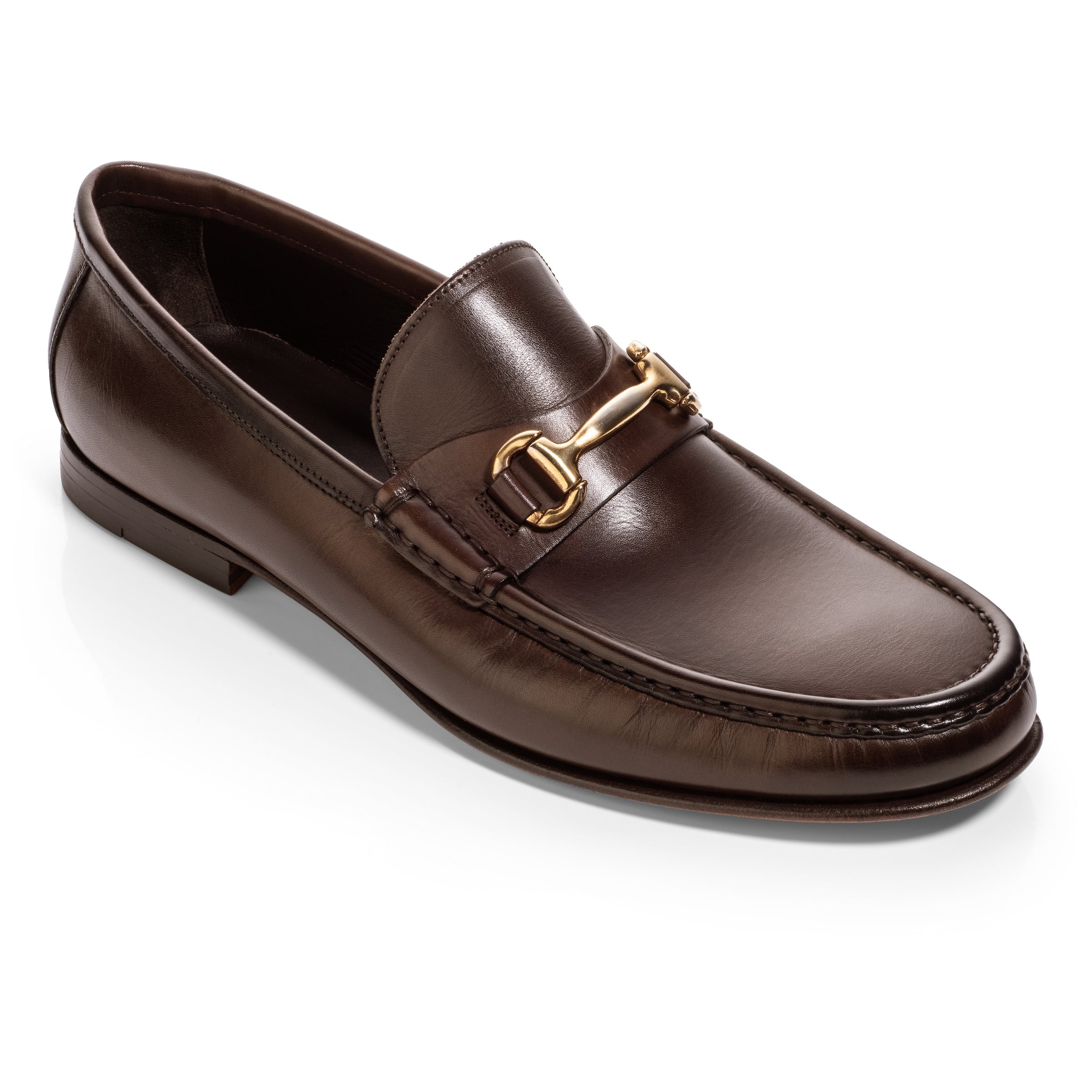 Watts Dark Brown Leather Bit Loafer