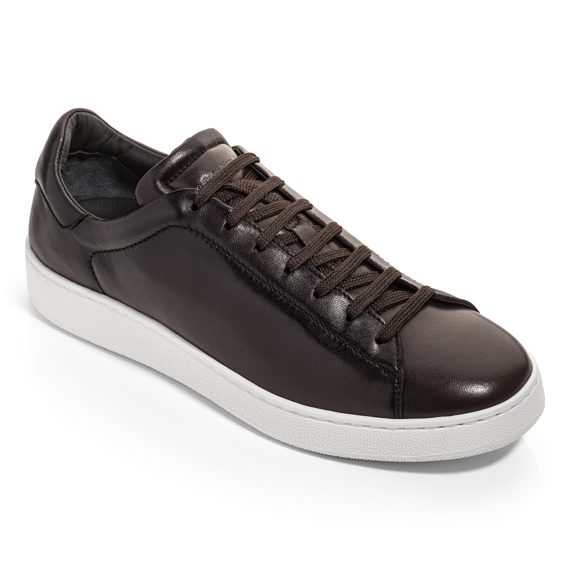 Randolph Coffee Bean Nappa Soft Calf Leather Sneaker
