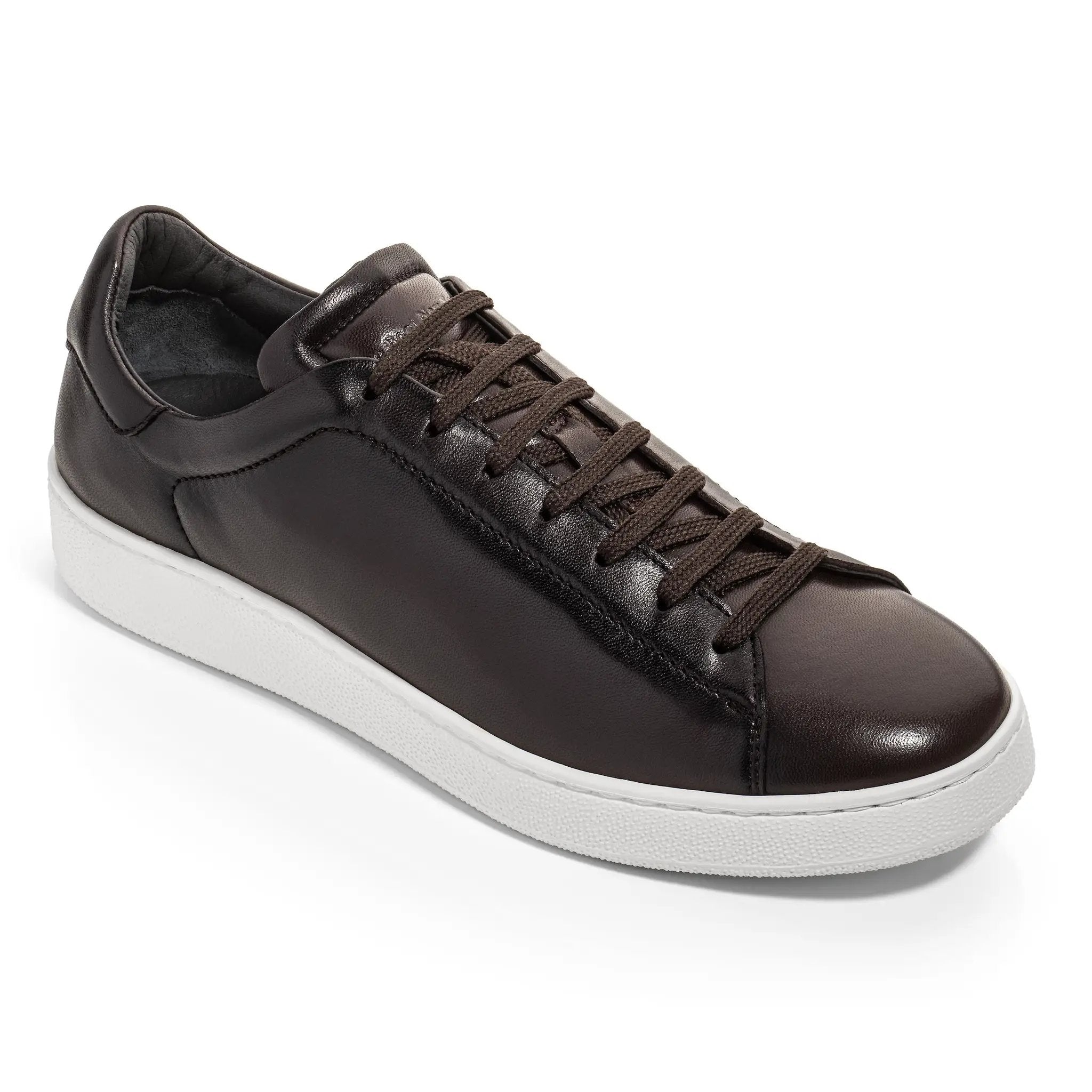 Randolph Coffee Bean Nappa Soft Calf Leather Sneaker by To Boot New York