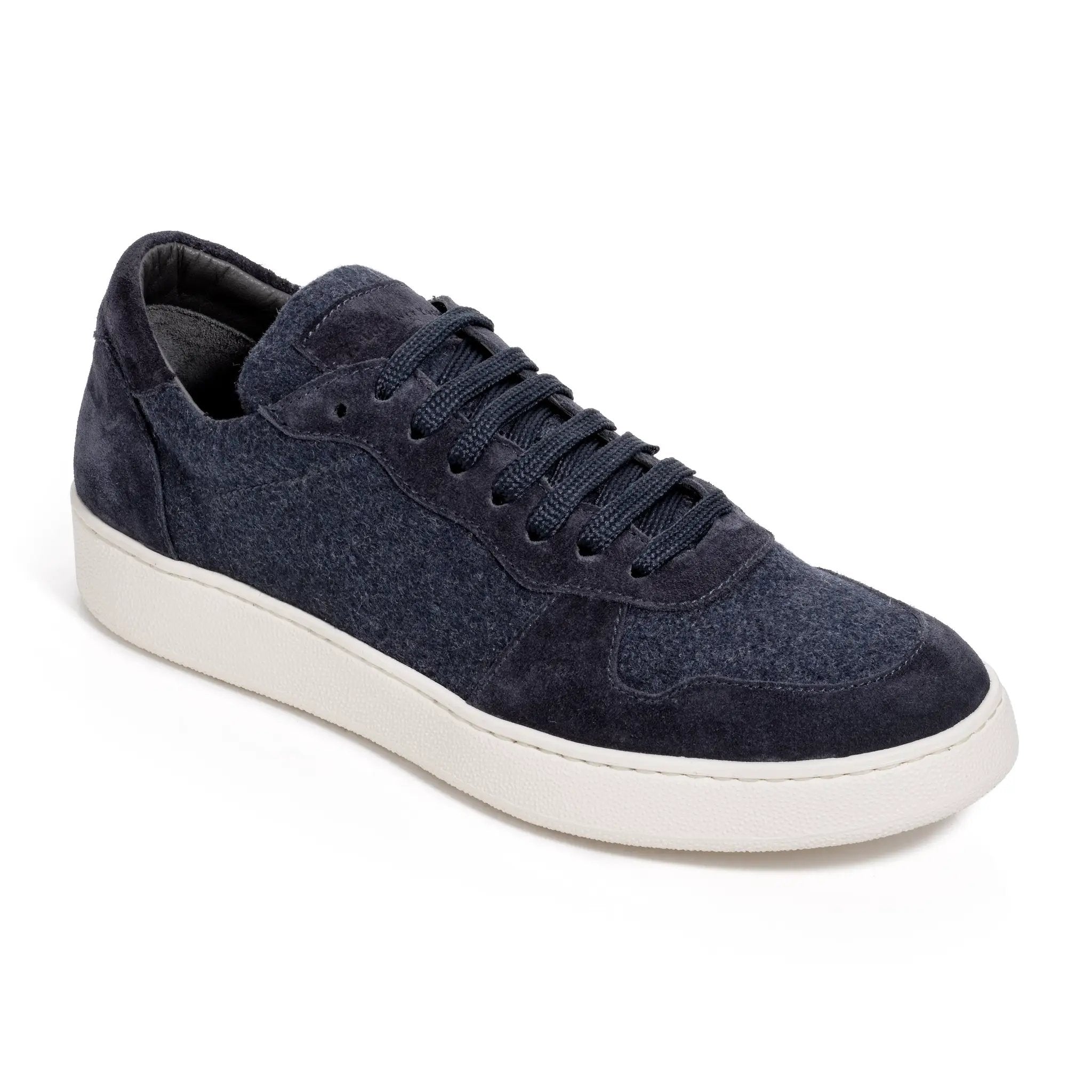 Whitworth Blue Cashwool Court Sneaker by To Boot New York