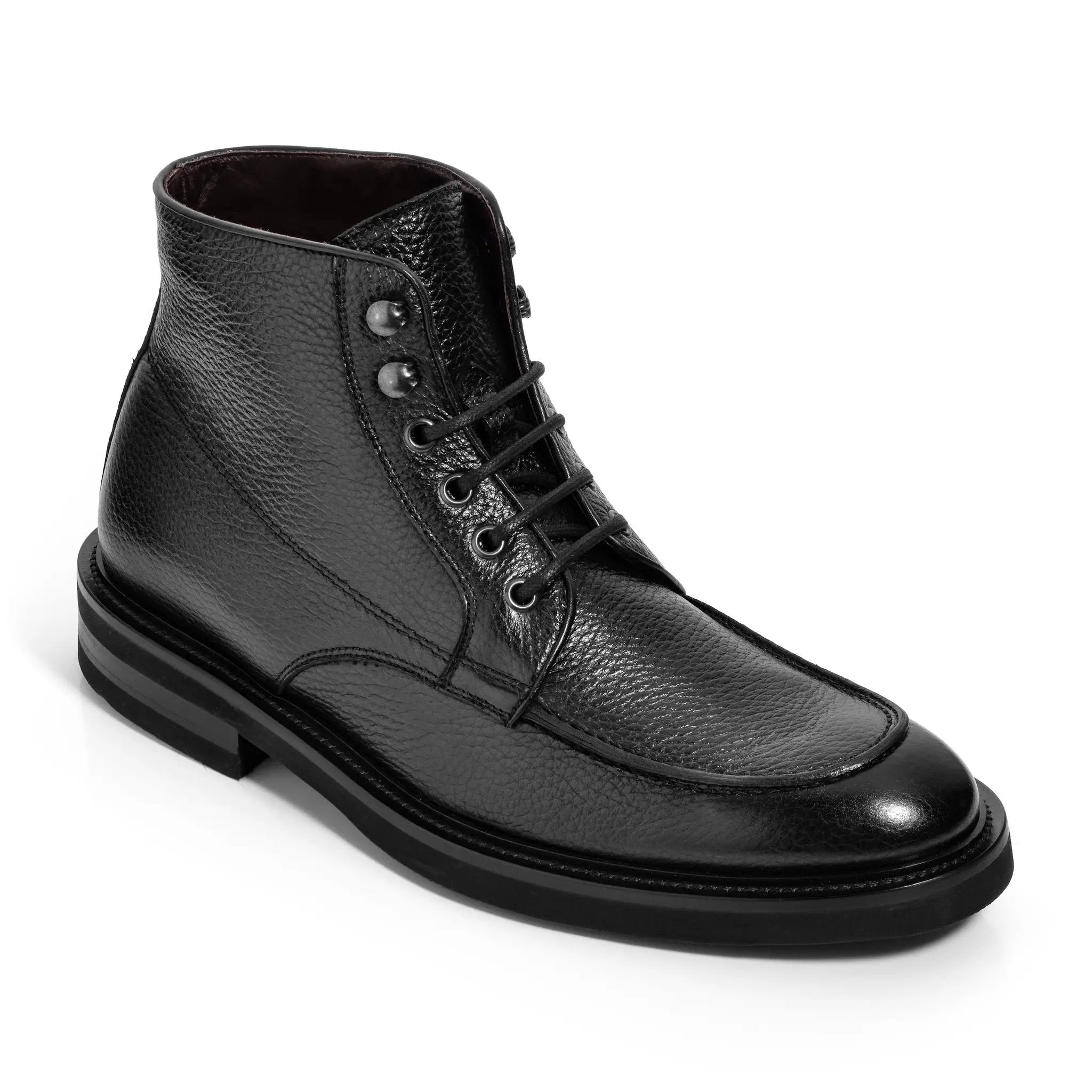 Freddie Black Deerskin Apron Toe Lace Boot by To Boot New York