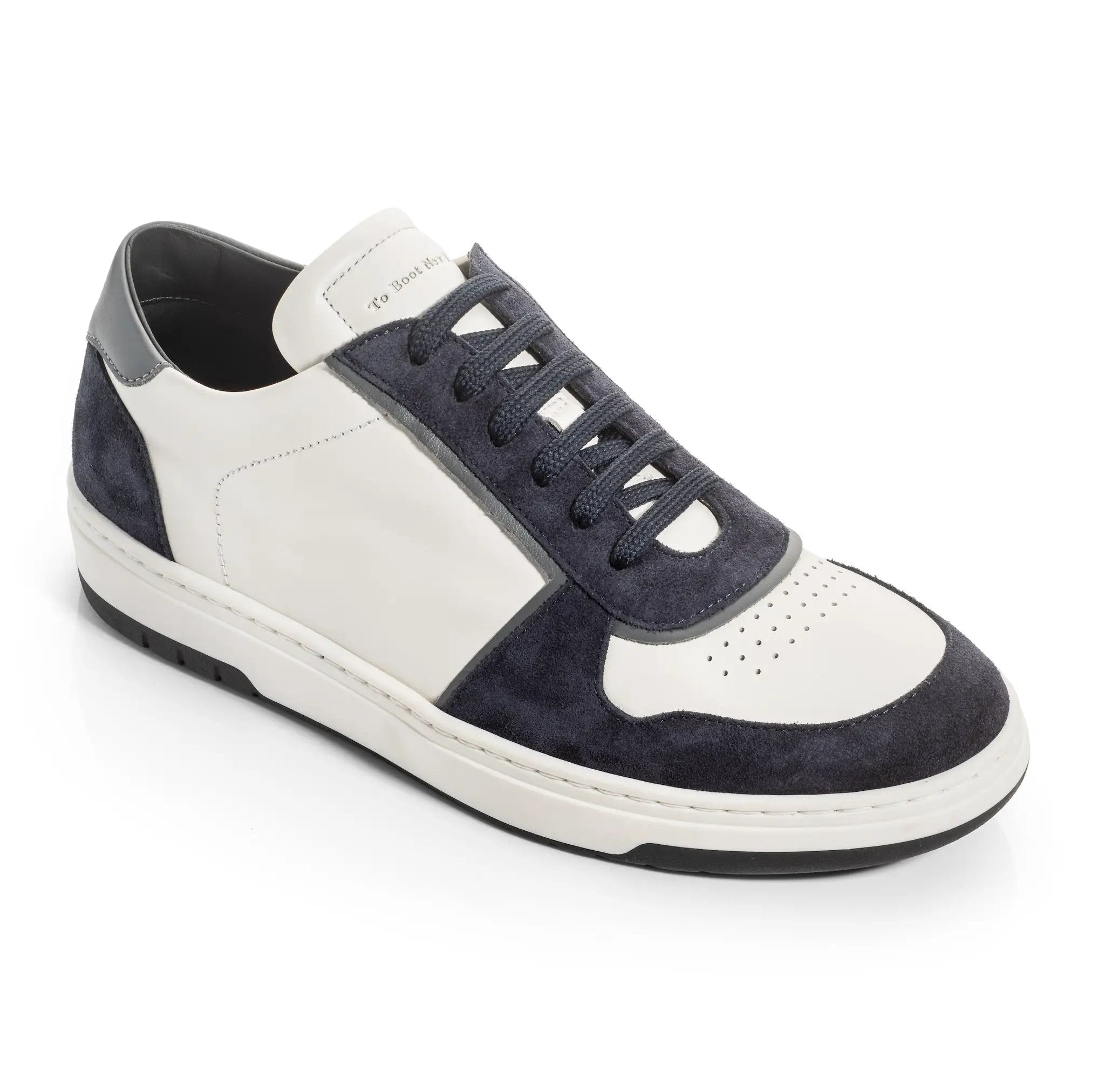 Lennon White/Navy/Grey Court Sneaker by To Boot New York