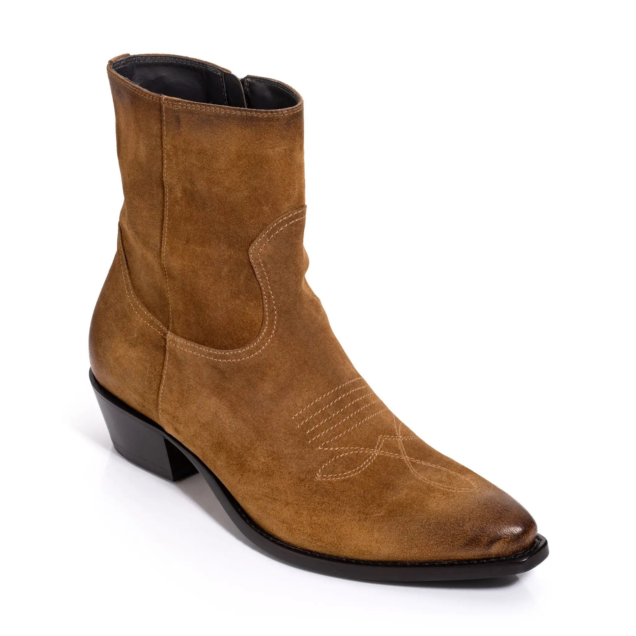 Atticus Whiskey Suede Western Zip Boot by To Boot New York