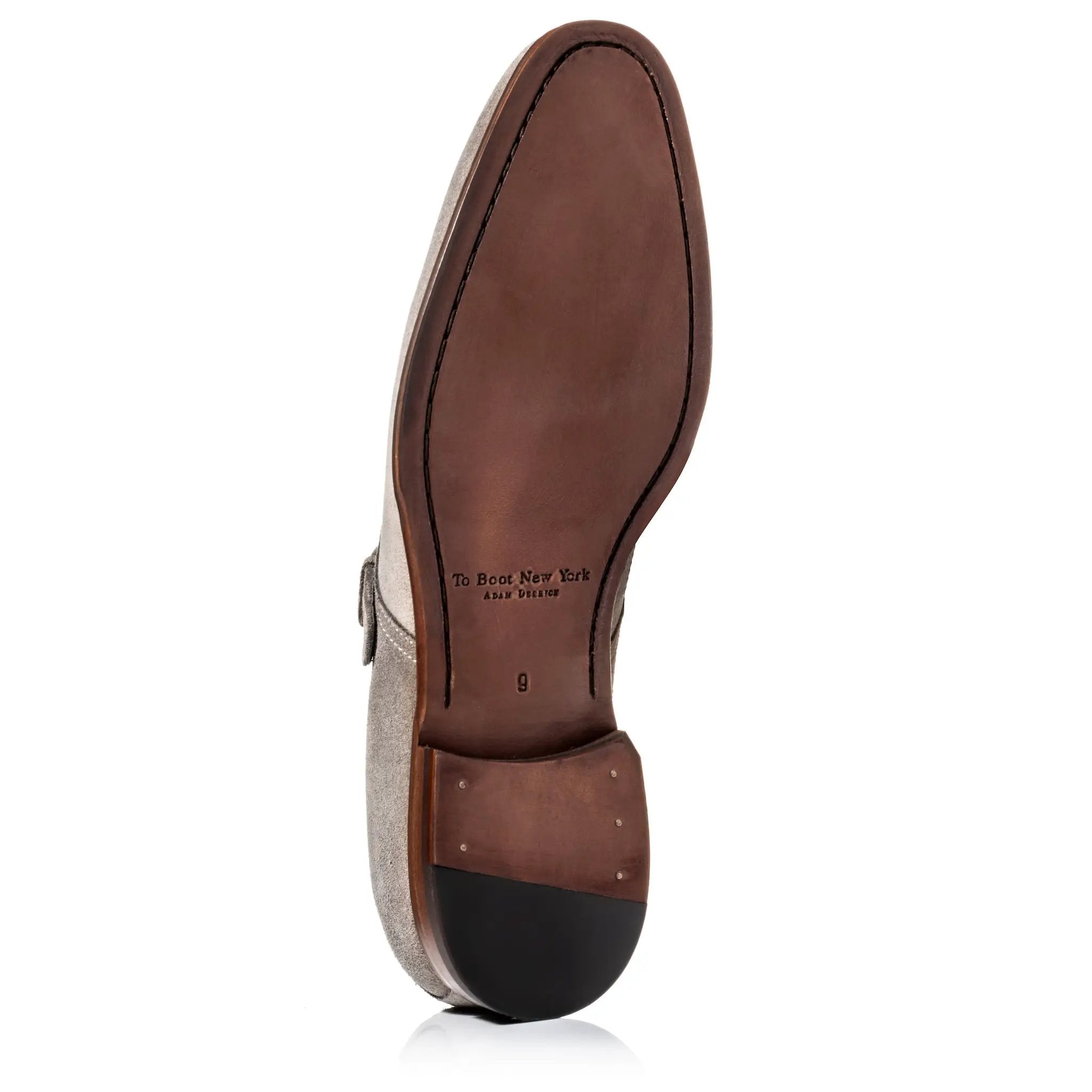 Bower Taupe Suede Monkstrap by To Boot New York