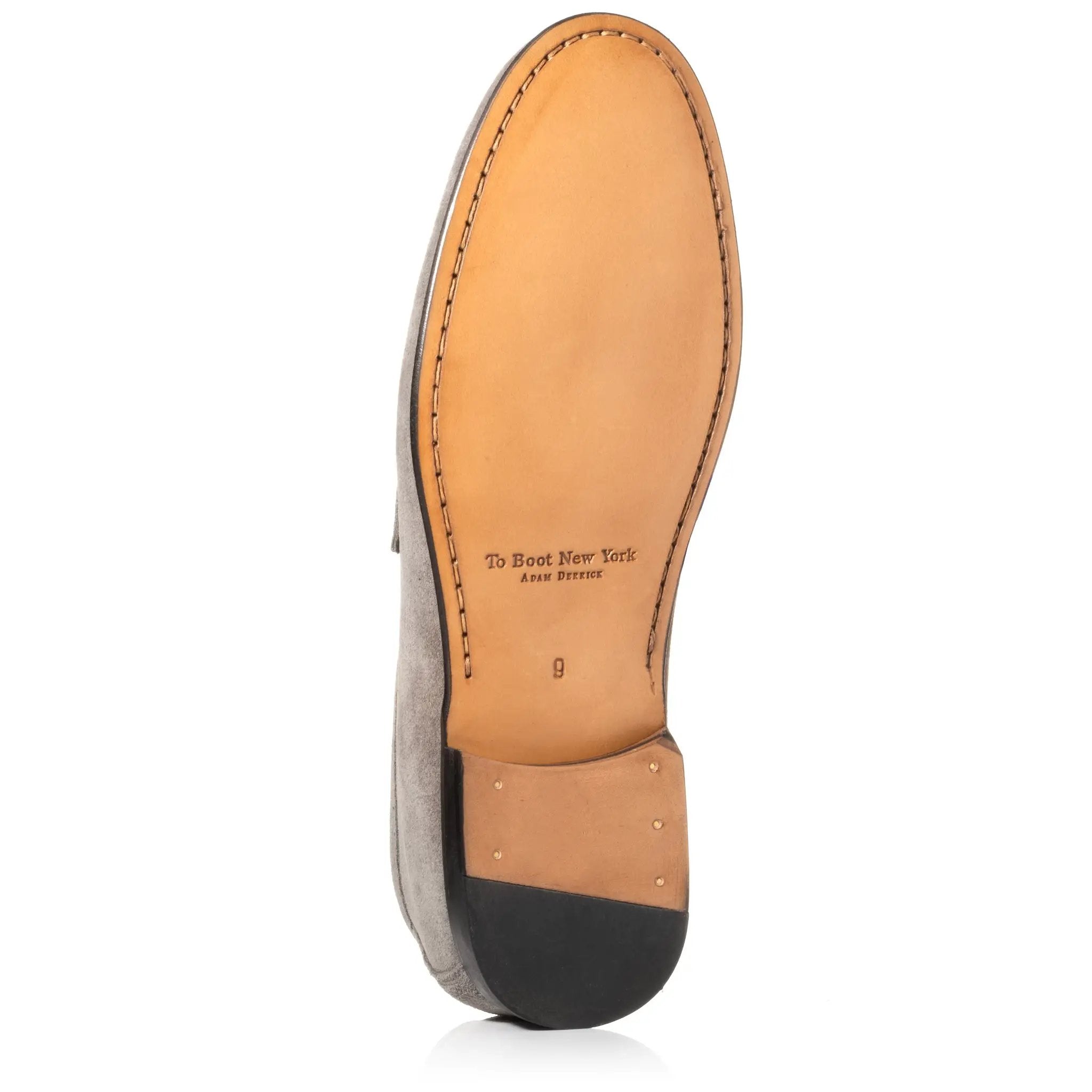 Danny Grey Suede Slip-On Bit Loafer by To Boot New York