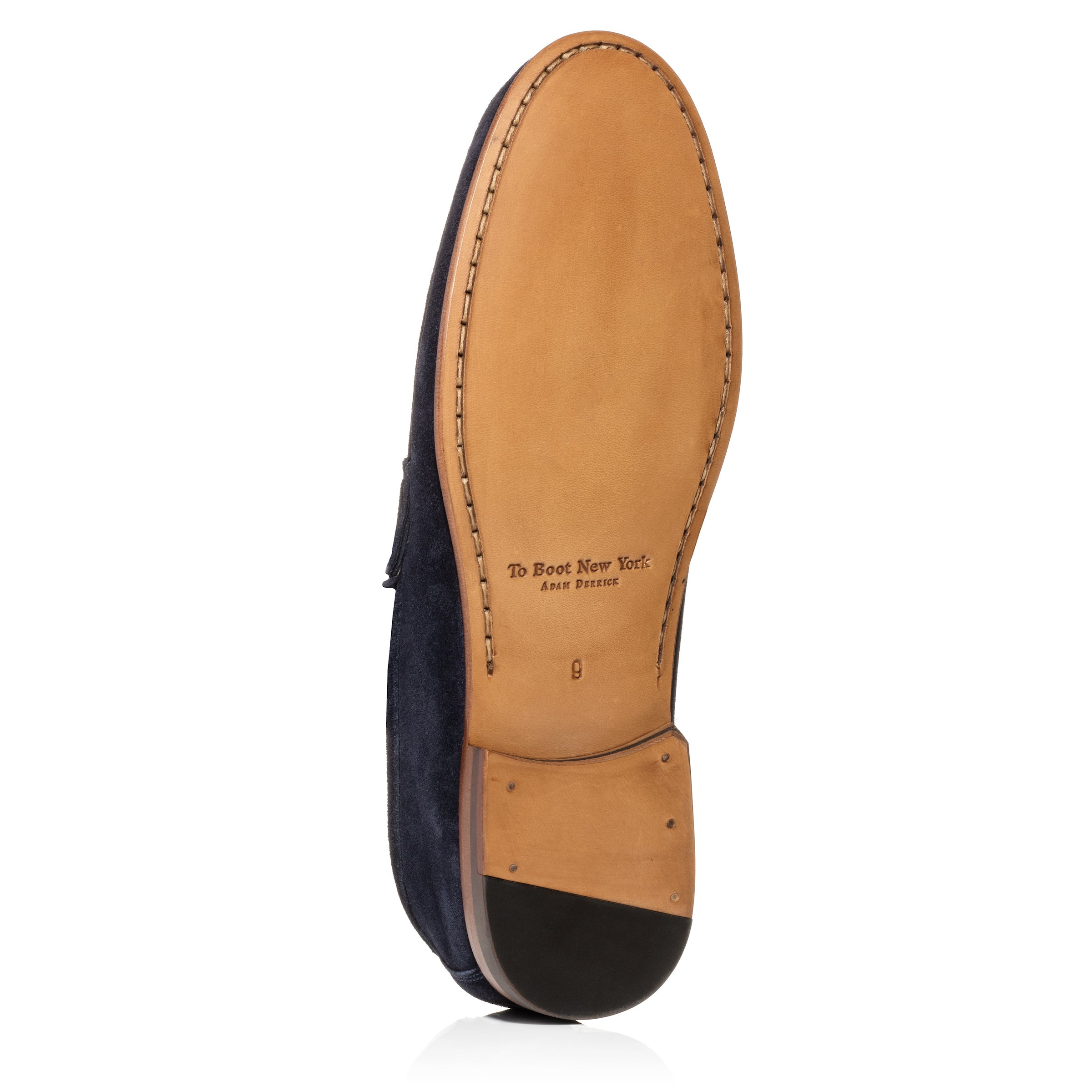 Dylan Navy Blue Suede Penny Loafer