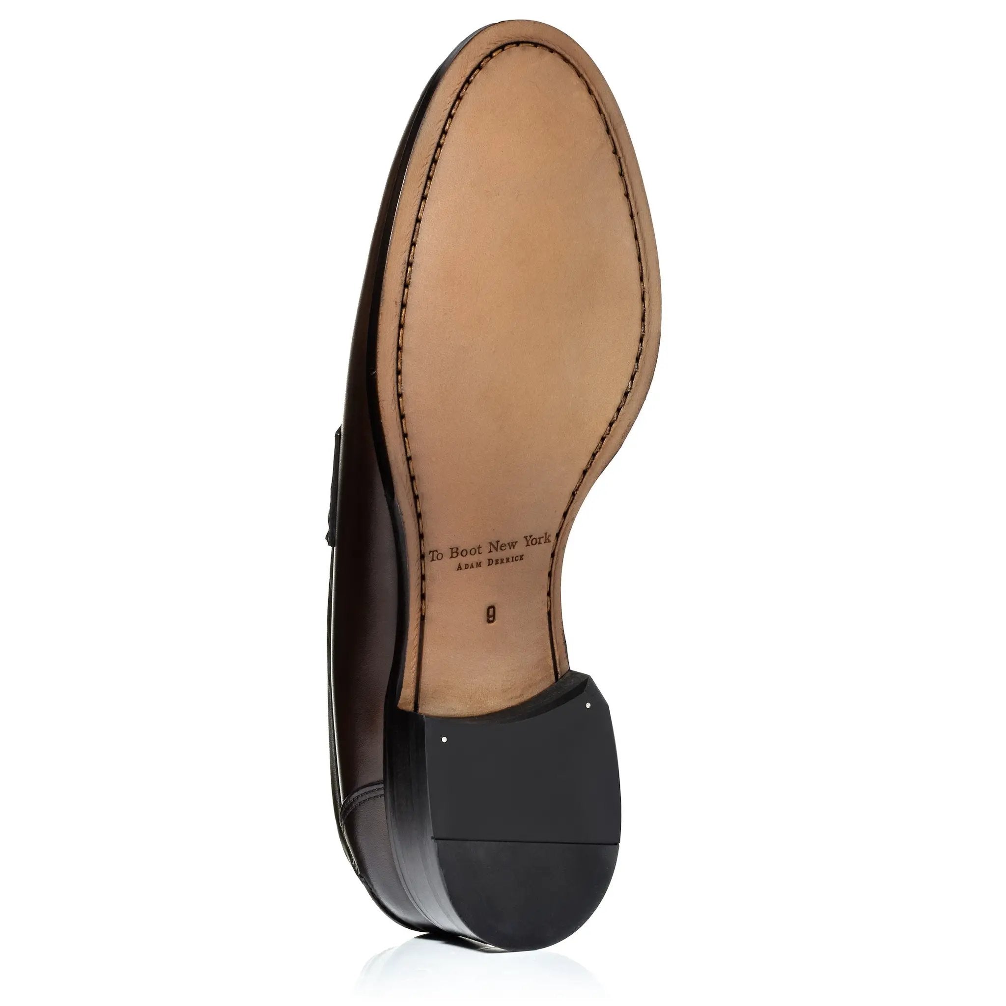 Atlantis Dark Brown Box Calf Leather Penny Loafer by To Boot New York