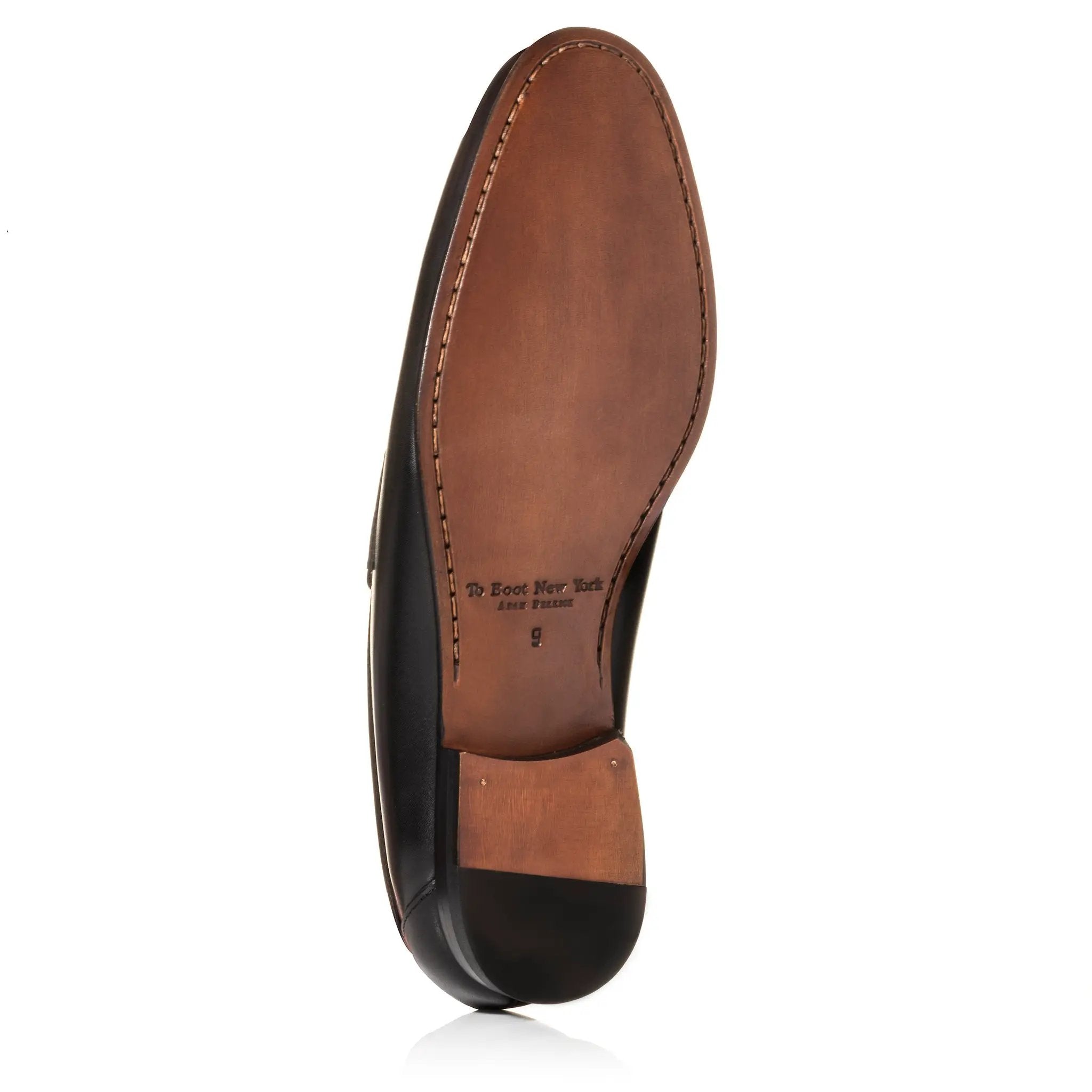 Aldrin Black Calf Leather Penny Loafer by To Boot New York