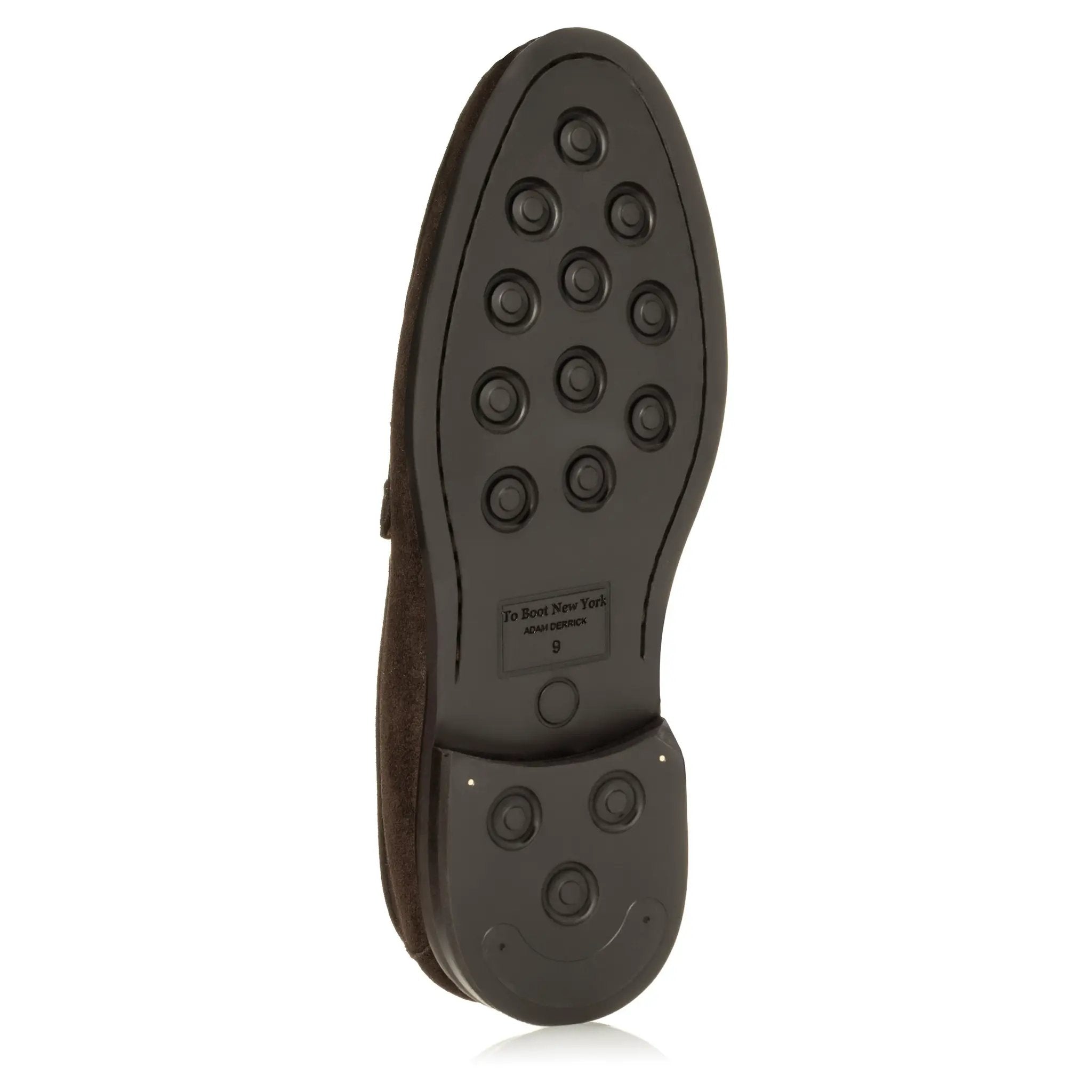 Smythe Dark Brown Suede Penny Loafer by To Boot New York