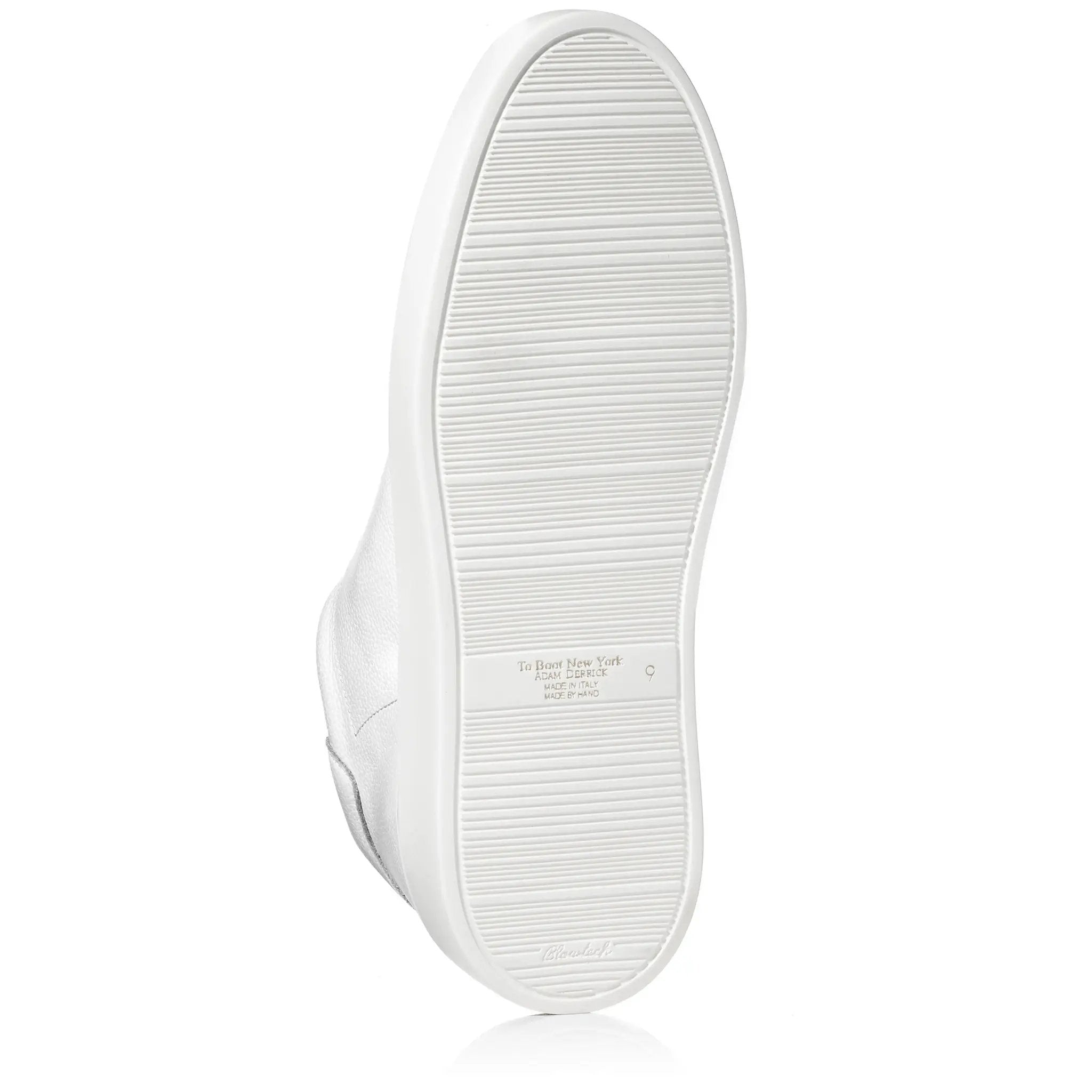 James White Leather Stretch Lace Luxury Low-Top Sneaker by To Boot New York
