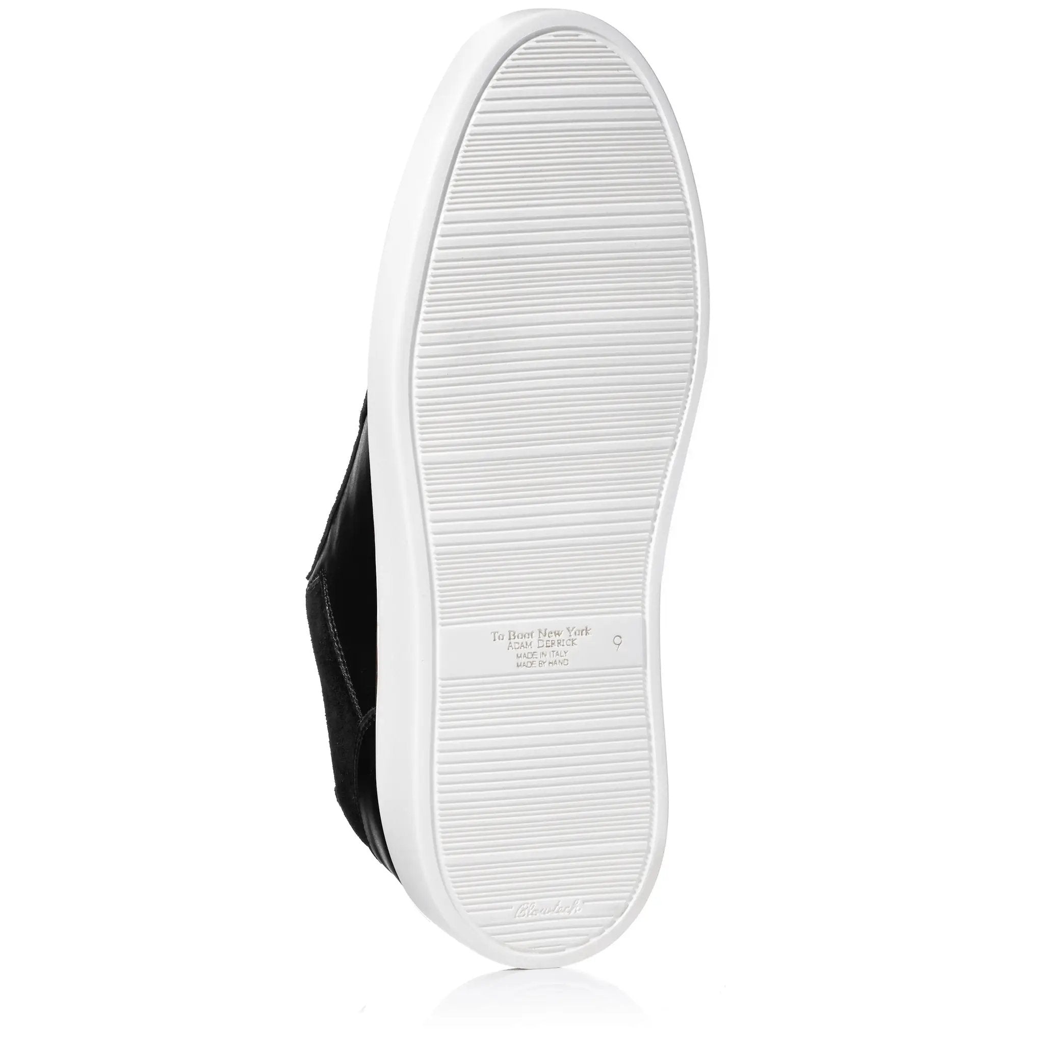 Oakmont Black Leather & Suede Luxury Low-Top Sneakers by To Boot New York