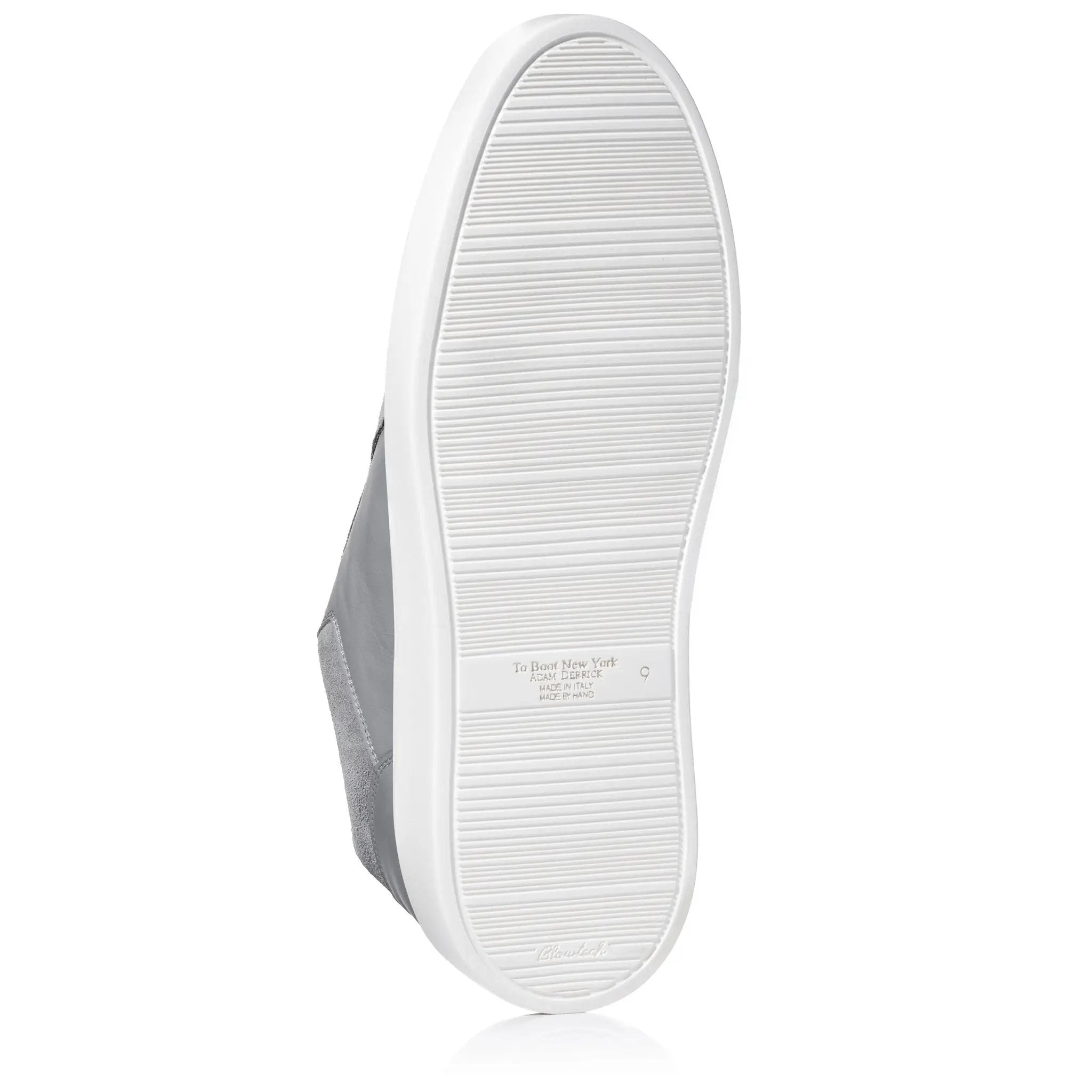 Oakmont Grey Leather & Suede Luxury Low-Top Sneakers by To Boot New York