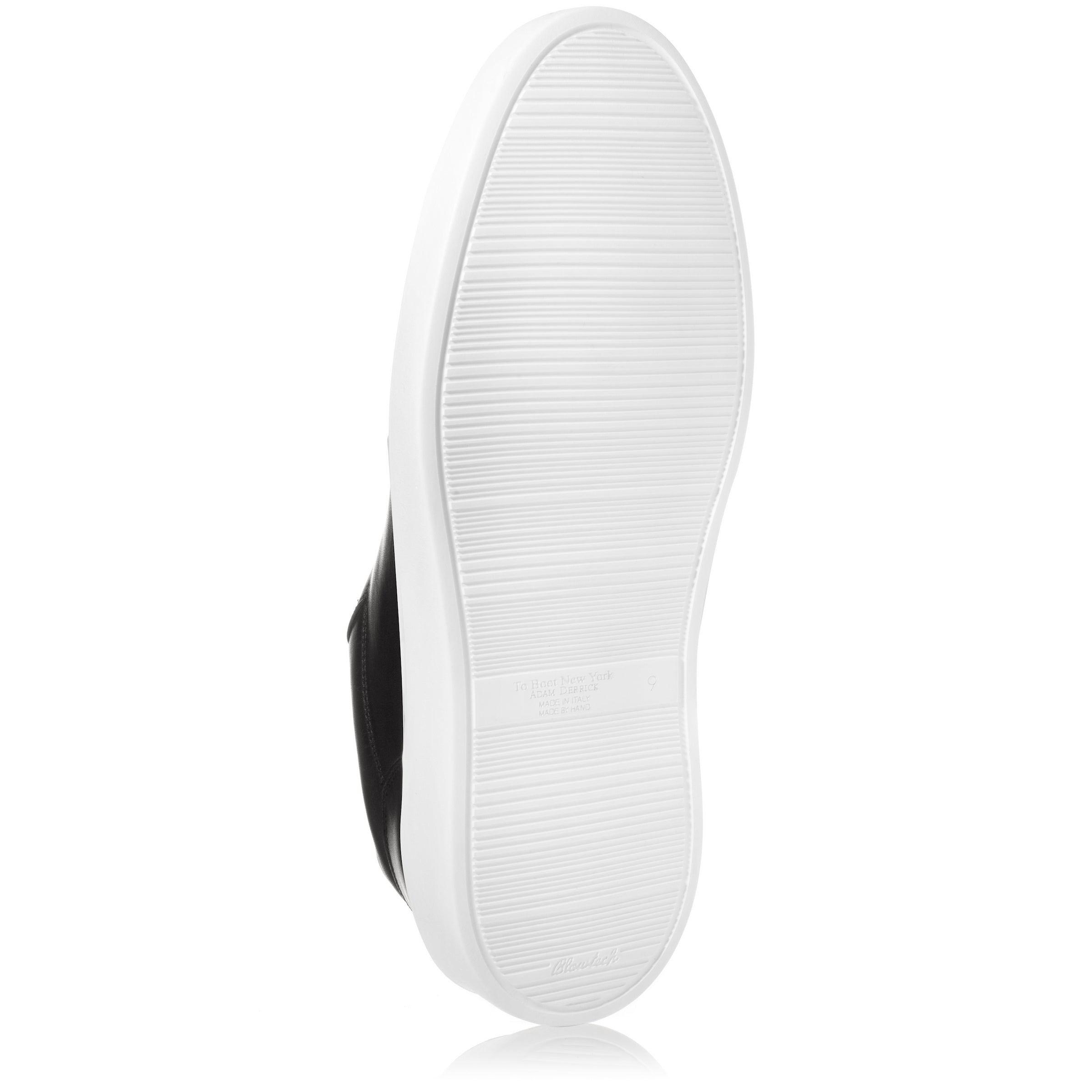 Campion Black Calf Elastic Slip On Sneaker
