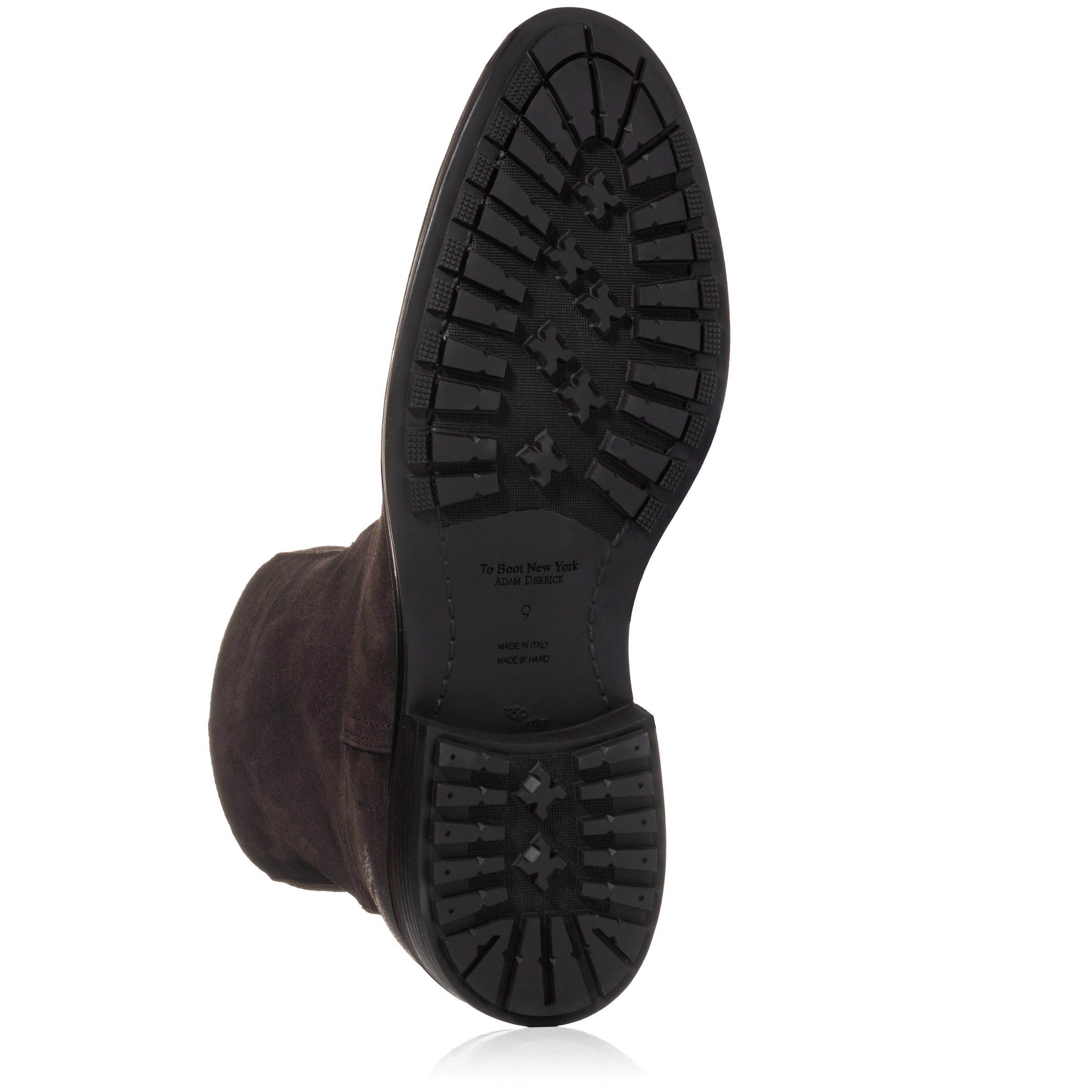 Muller Dark Brown Waxed Suede Plain Toe Zip Boot