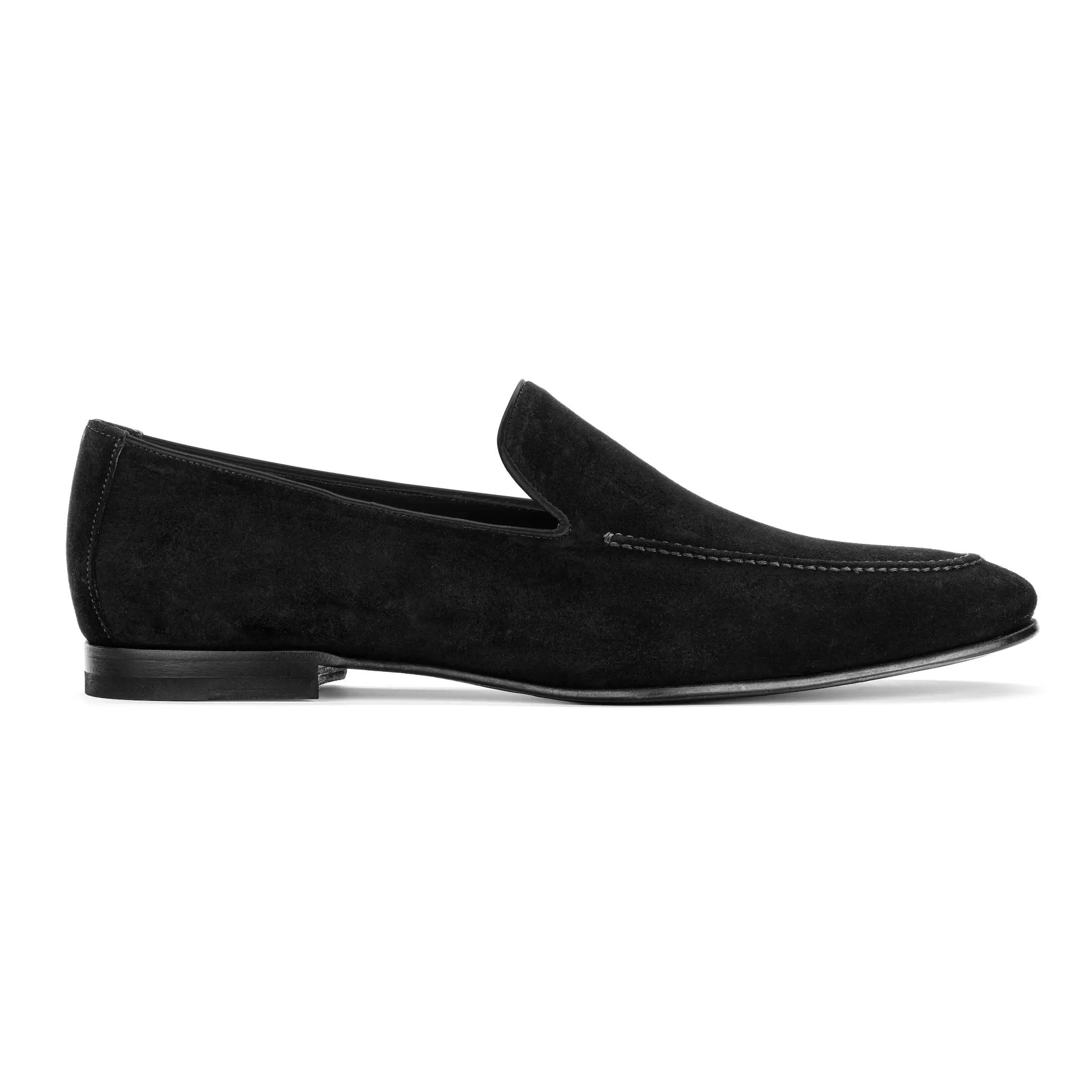 Beamon Black Suede Slip-On Loafer by To Boot New York
