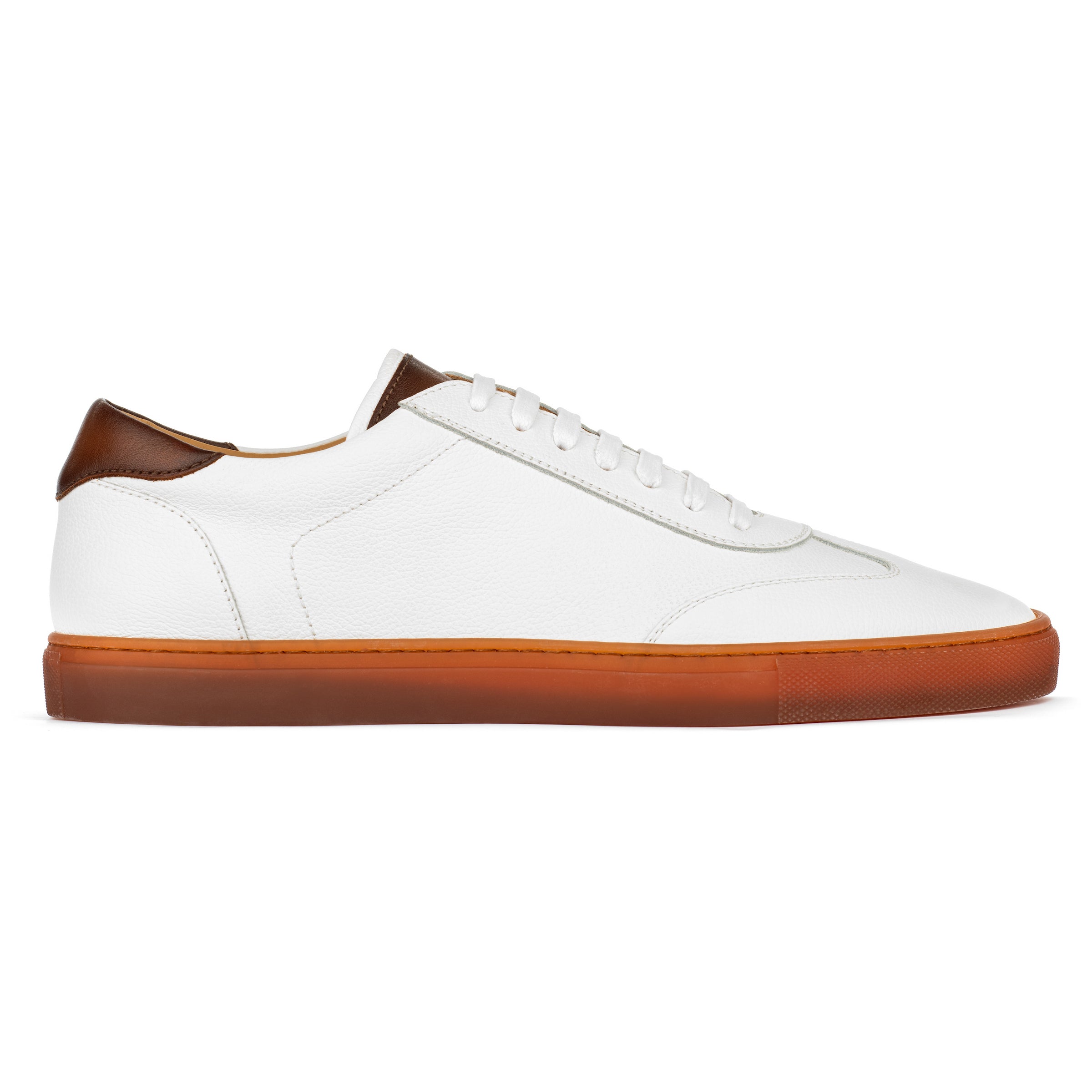 Brio White Tumbled Leather Sneaker