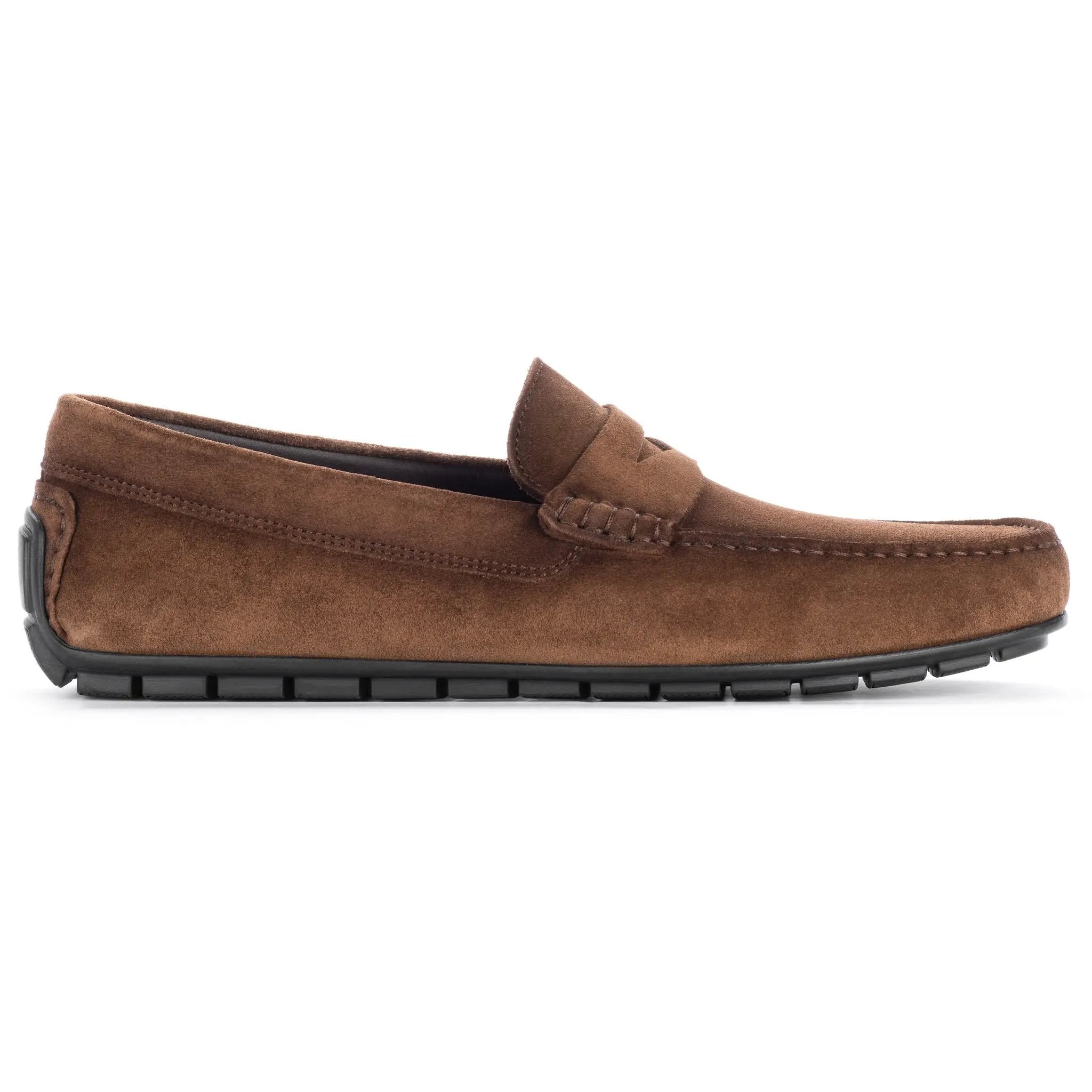 Adelaide Mid Brown Aero Suede Driving Shoe by To Boot New York