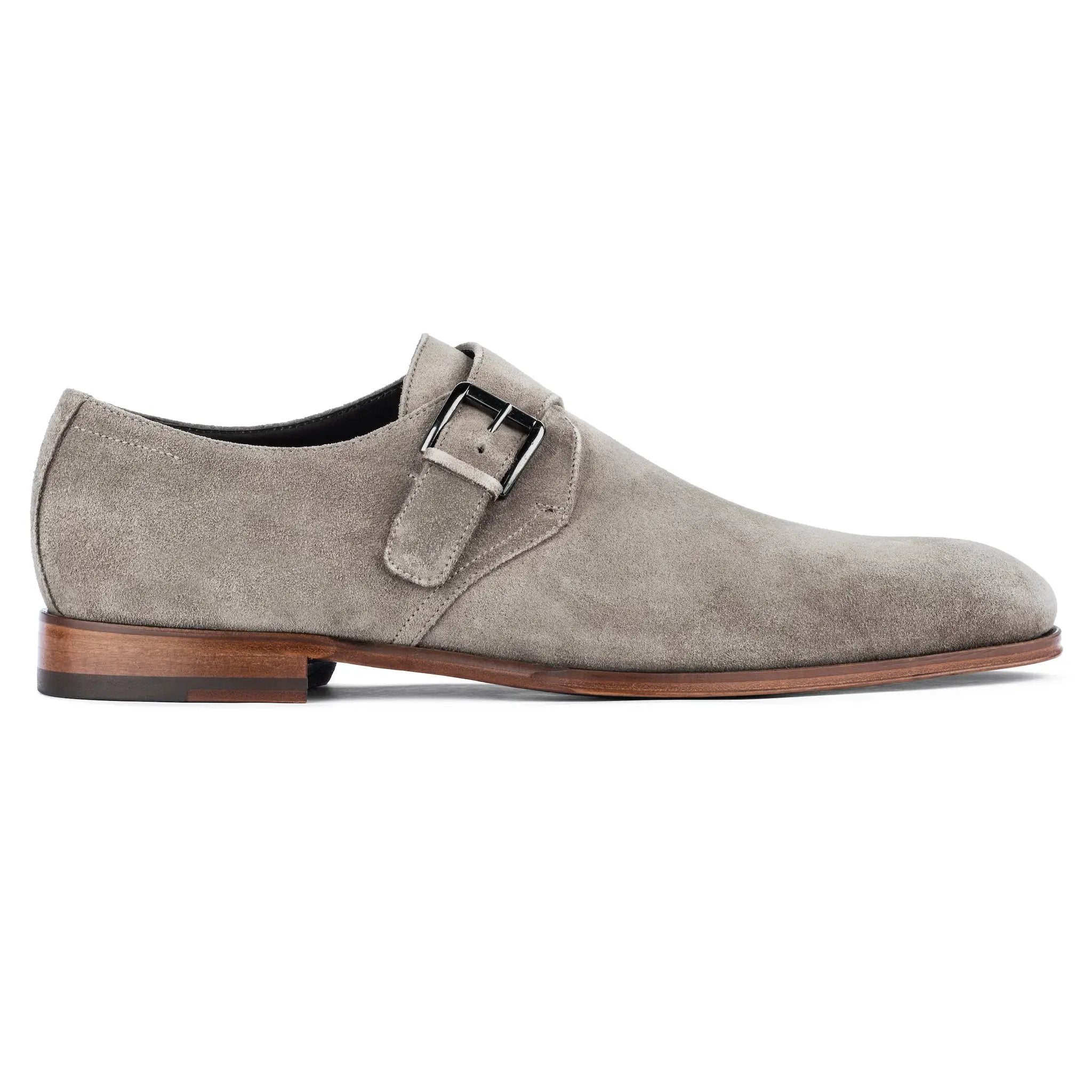 Bower Taupe Suede Monkstrap by To Boot New York