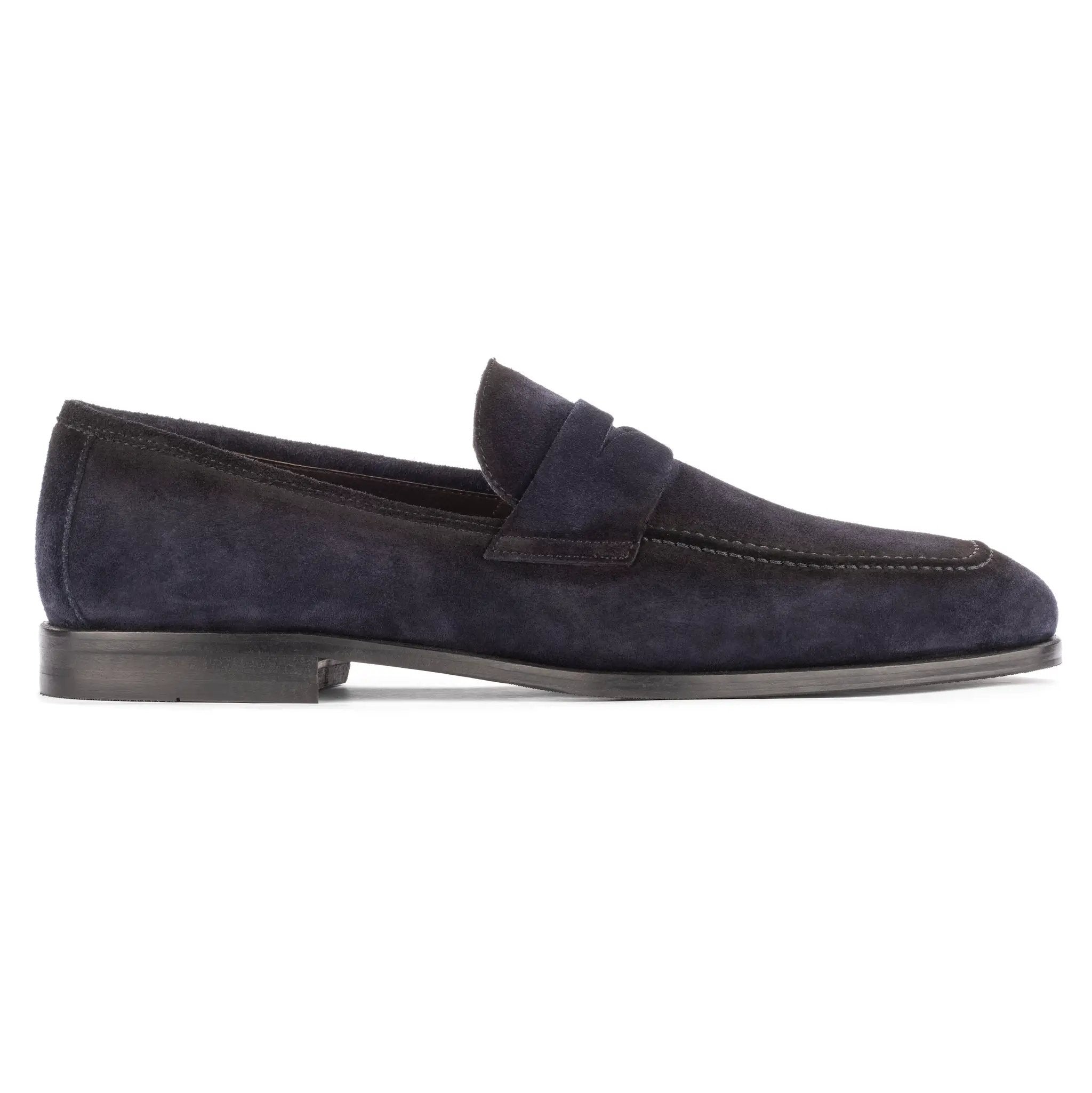 Ronny Navy Aero Suede Slip-On Penny Loafer by To Boot New York