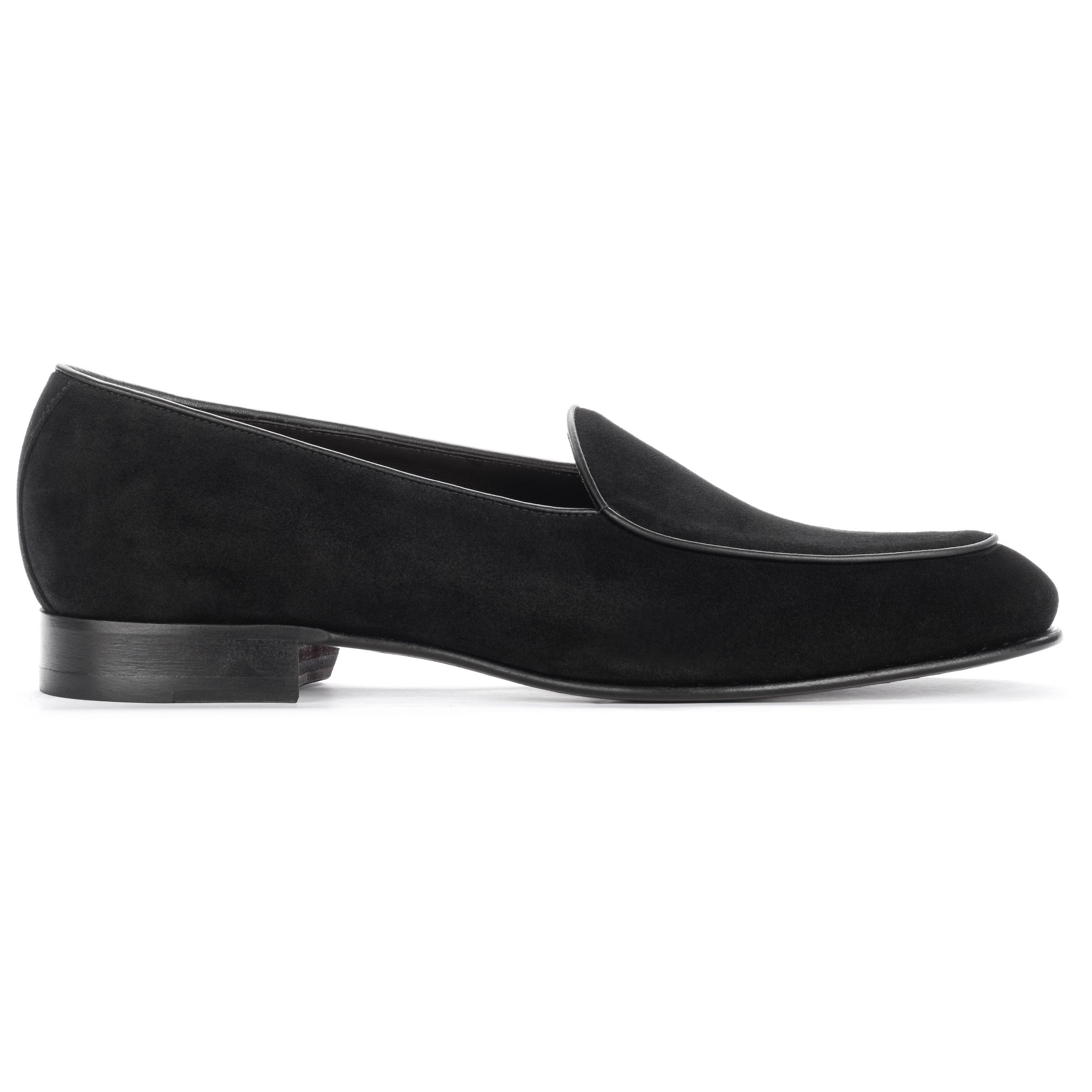 Gallagher Black Suede Belgian Loafer