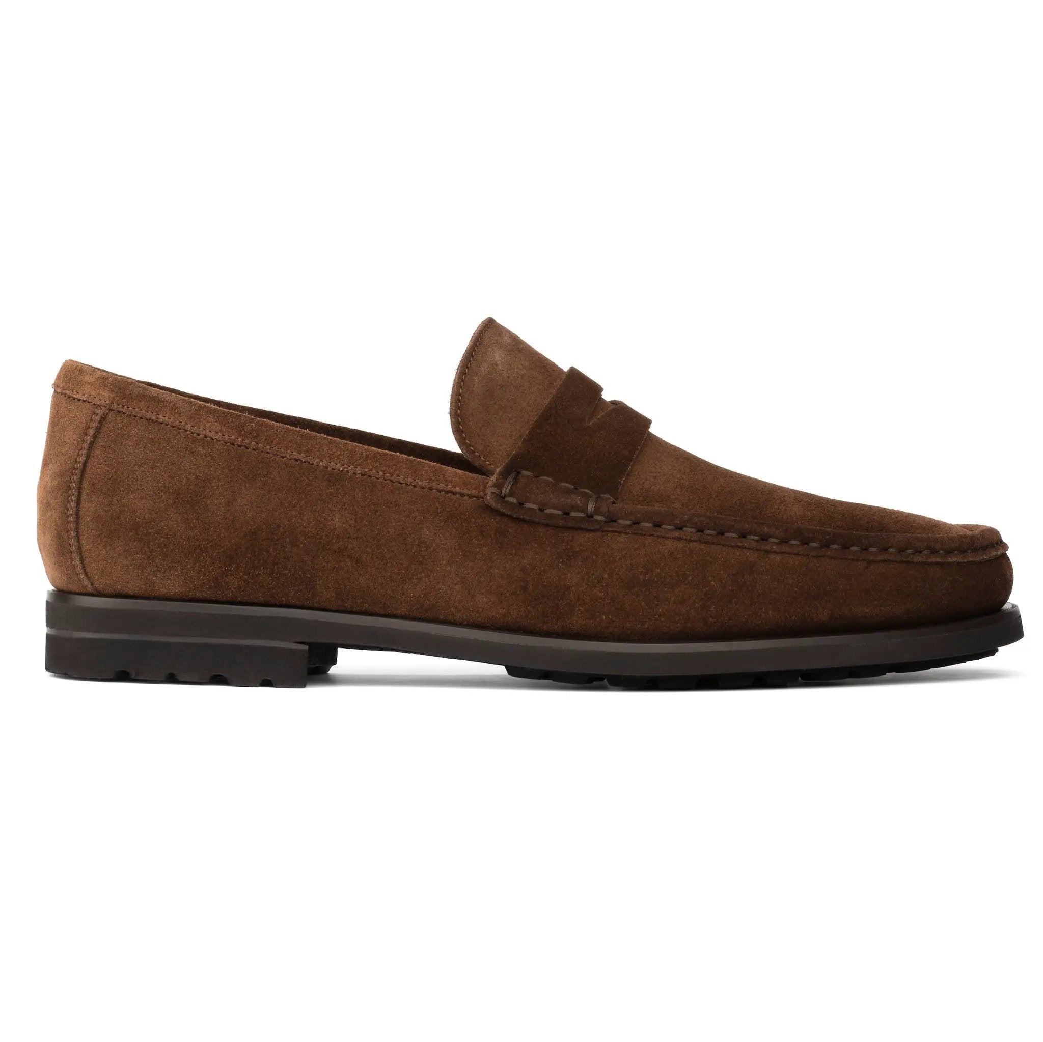 Belfast Mid Brown Suede Loafer by To Boot New York