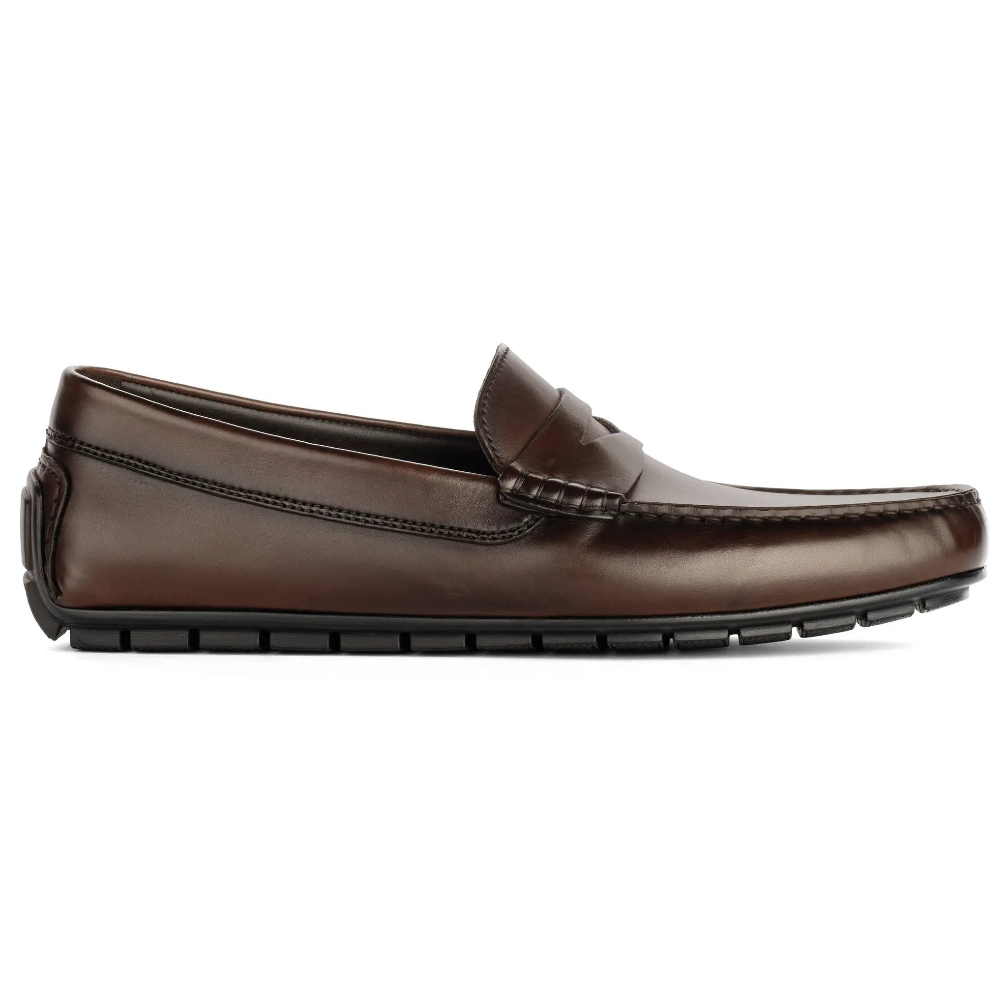 Adelaide Dark Brown Calf Leather Driving Shoe by To Boot New York