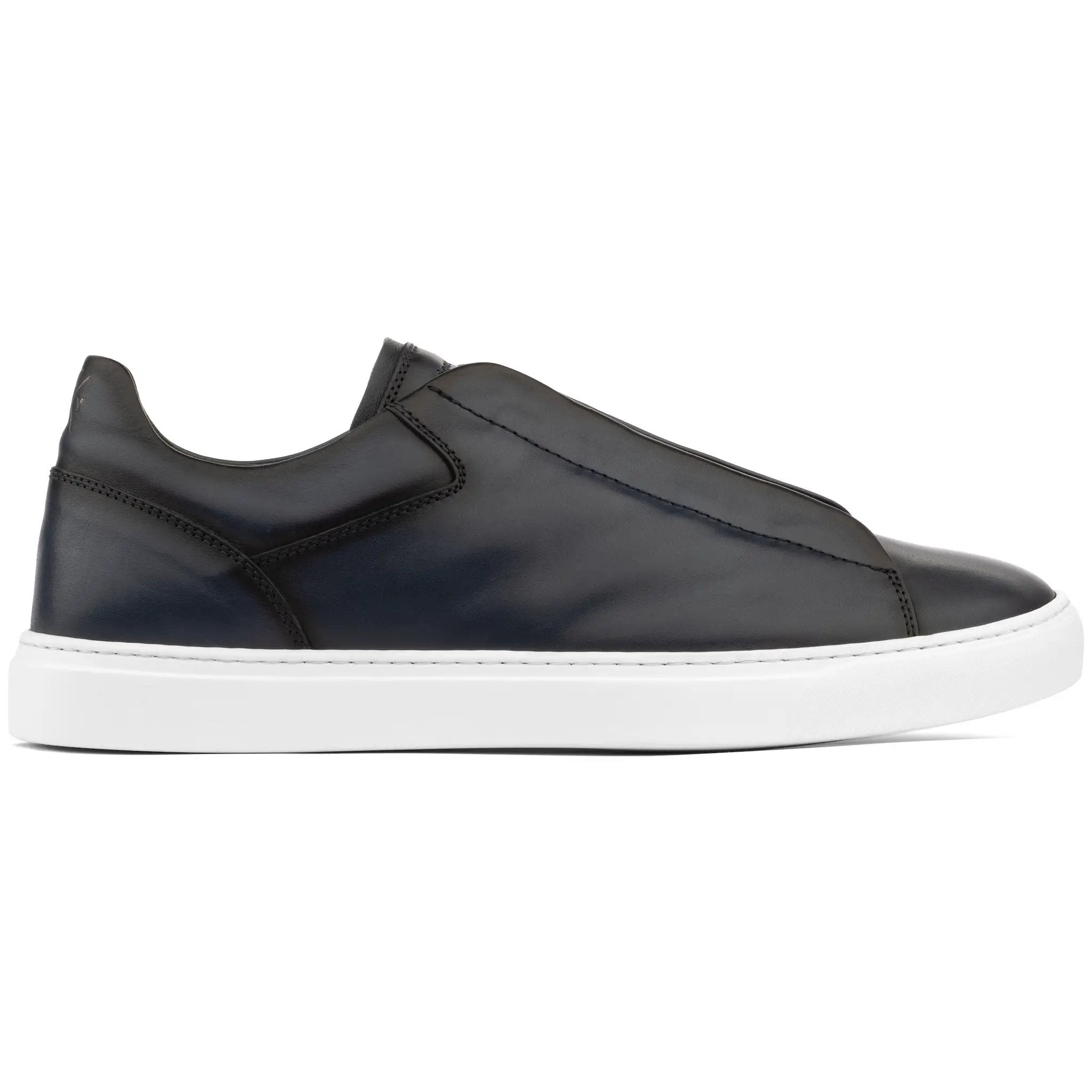 Ainsworth Blue Nappa Elastic Slip on Sneaker by To Boot New York