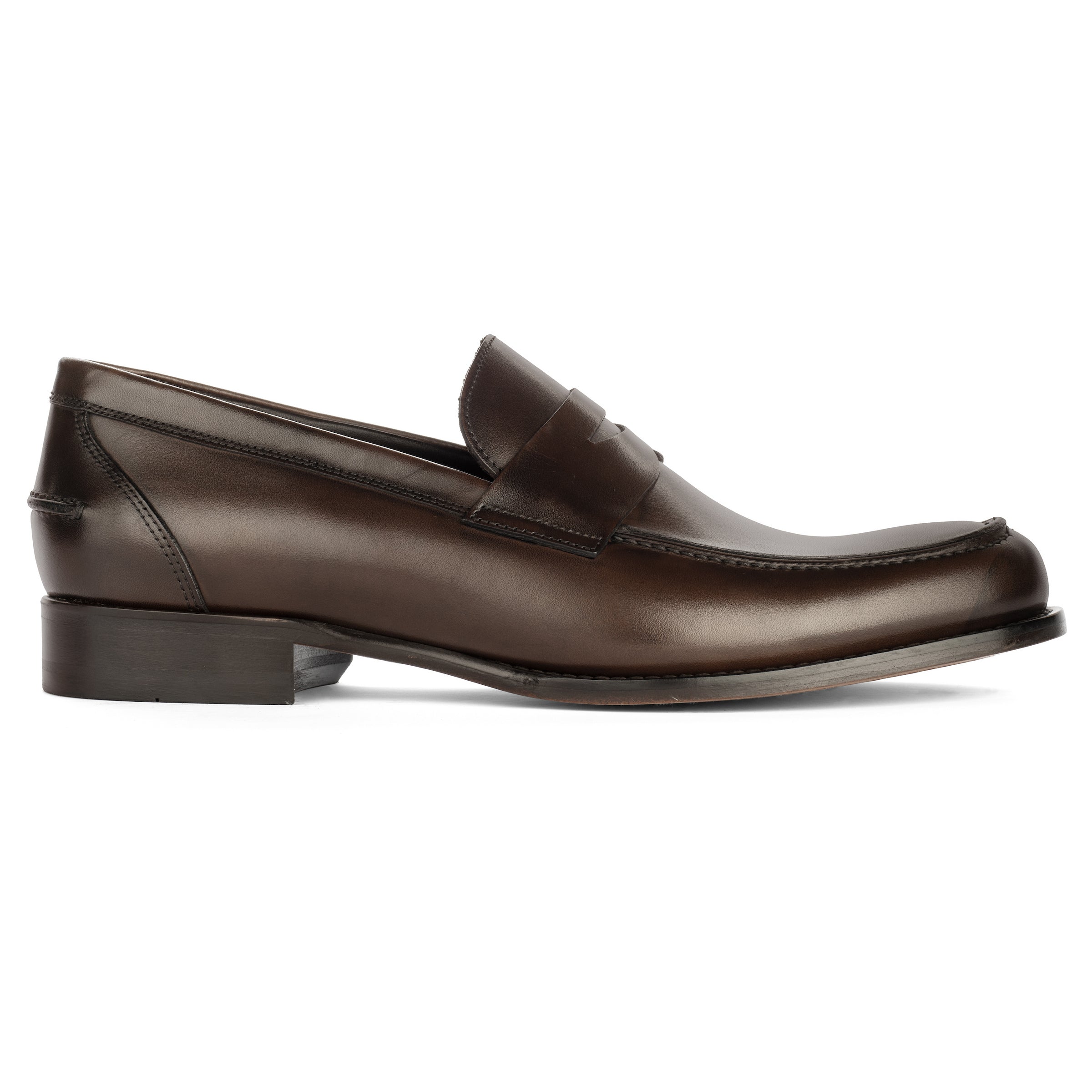 Atlantis Dark Brown Box Calf Penny Loafer