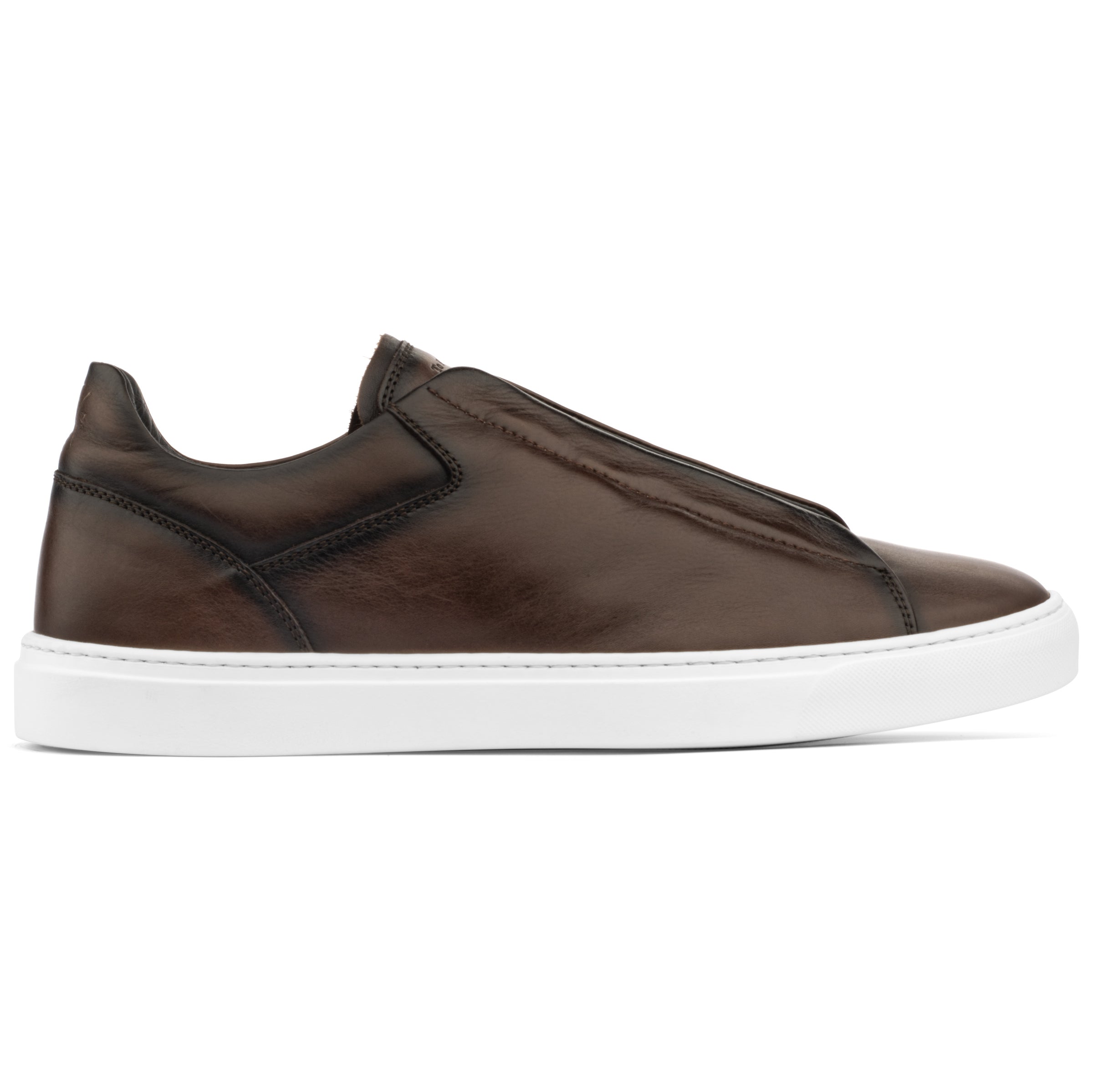 Ainsworth Dark Brown Elastic Slip on Sneaker