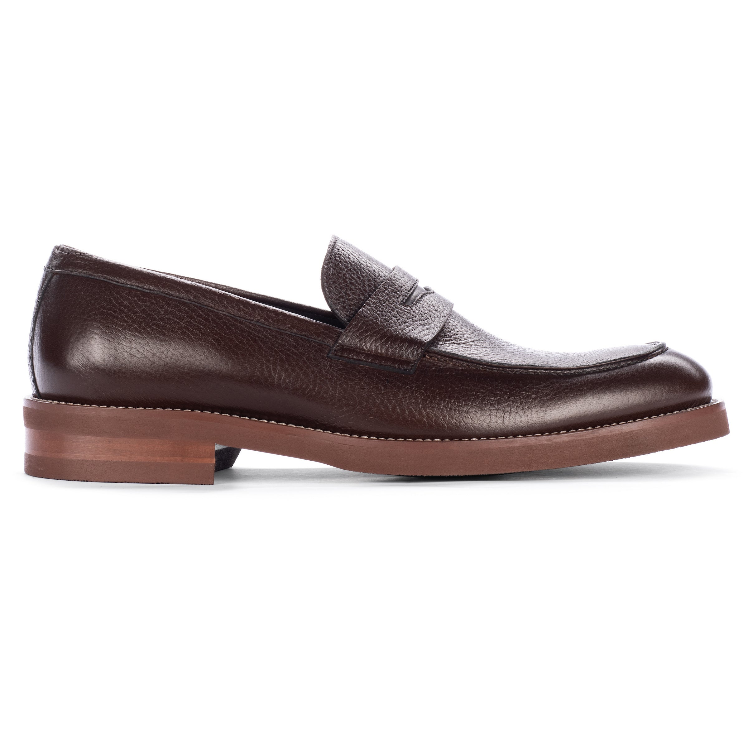 Slade Dark Brown Deerskin Loafer