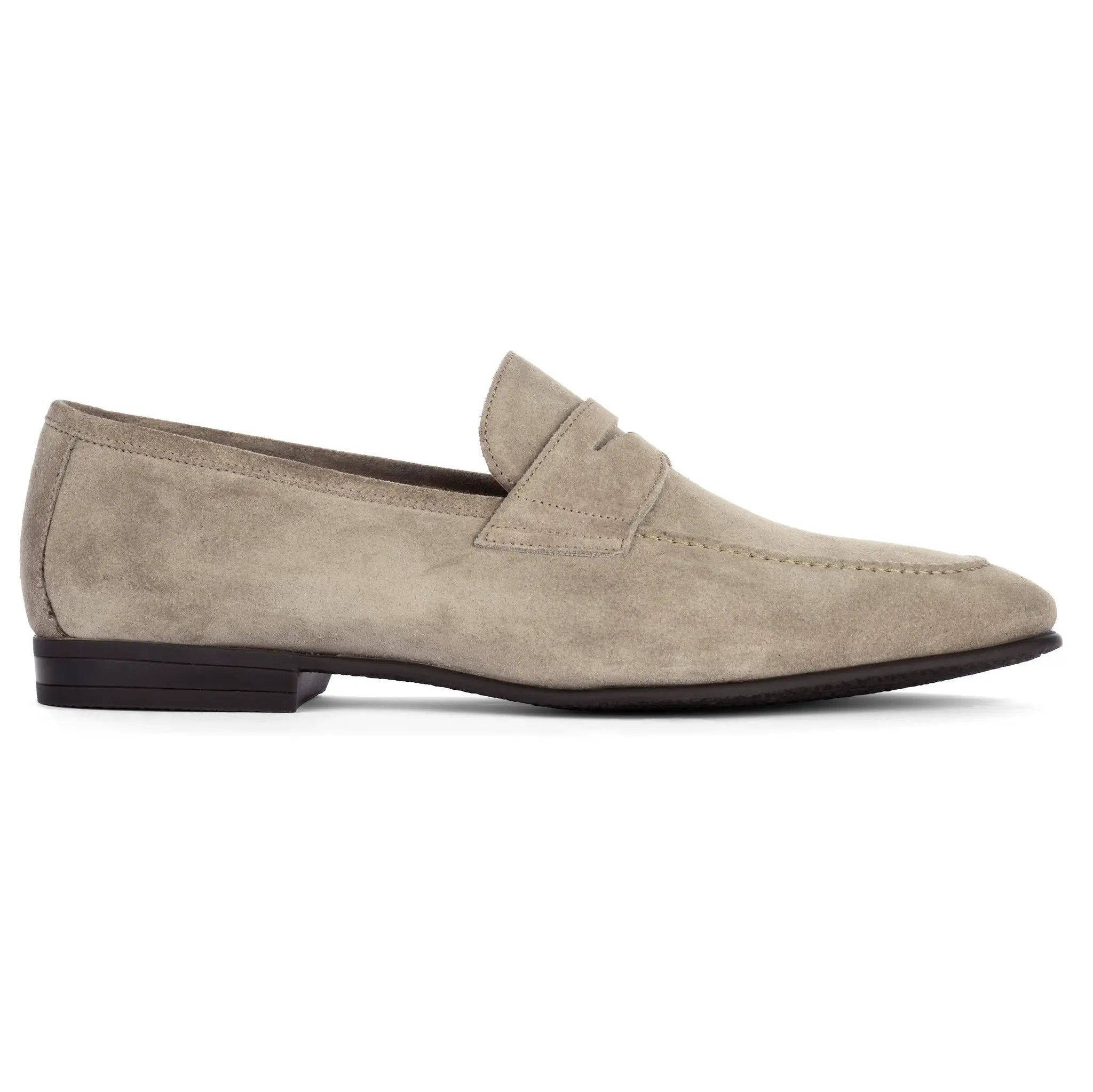 Jenner Taupe Suede Penny Loafer Slip-On by To Boot New York