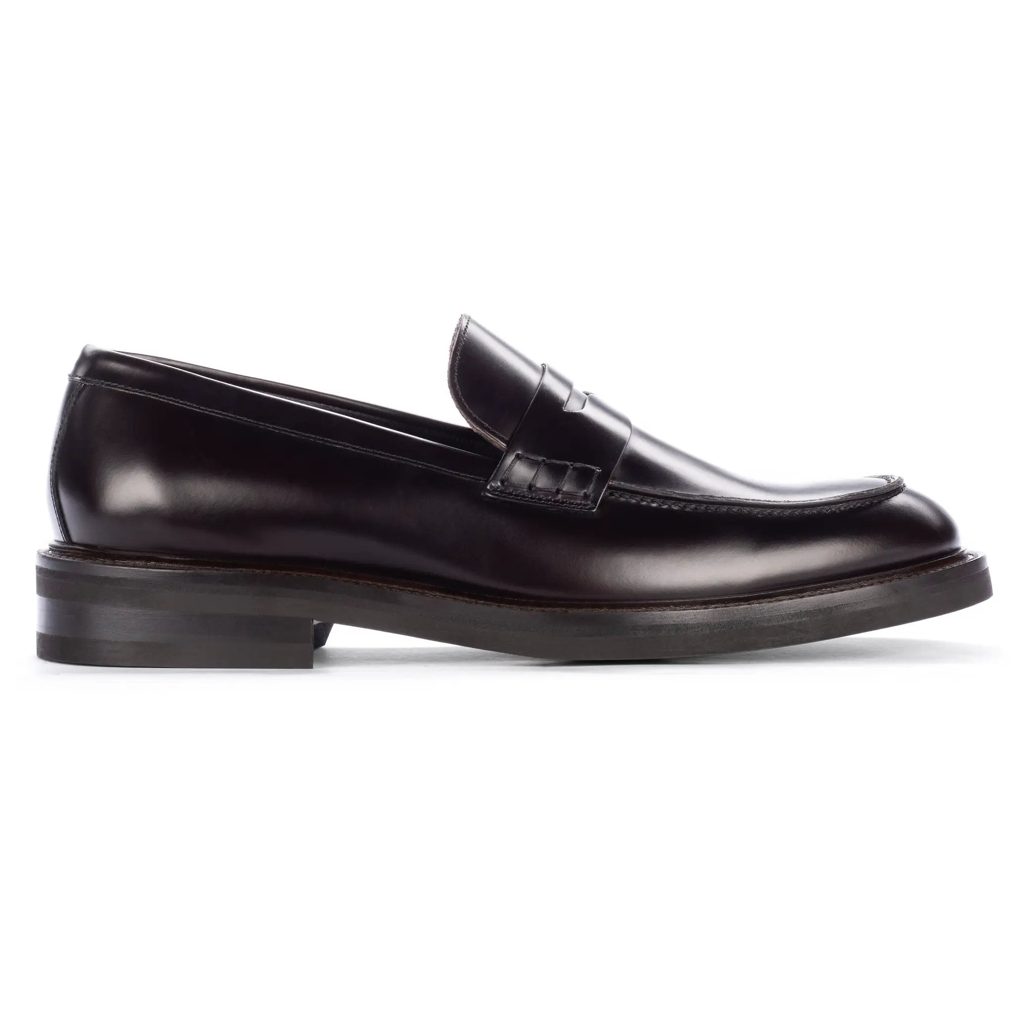 Balboa Dark Brown Leather Penny Slip-On by To Boot New York