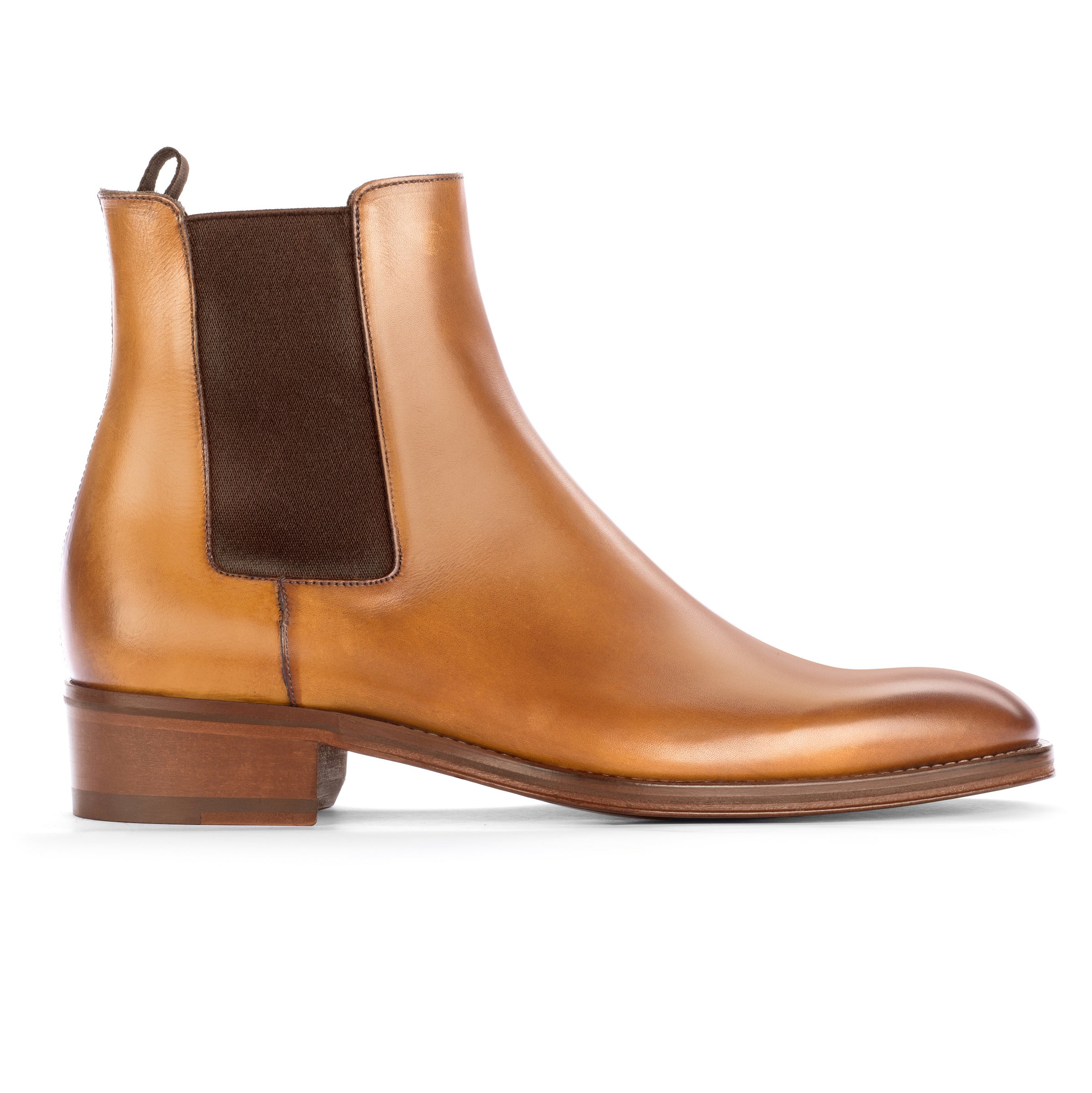 Erikson Burnished Tan Calf Chelsea Boot